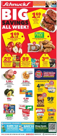 Ad Preview of Schnucks Weekly Print Ad - IN from 09/24/2025