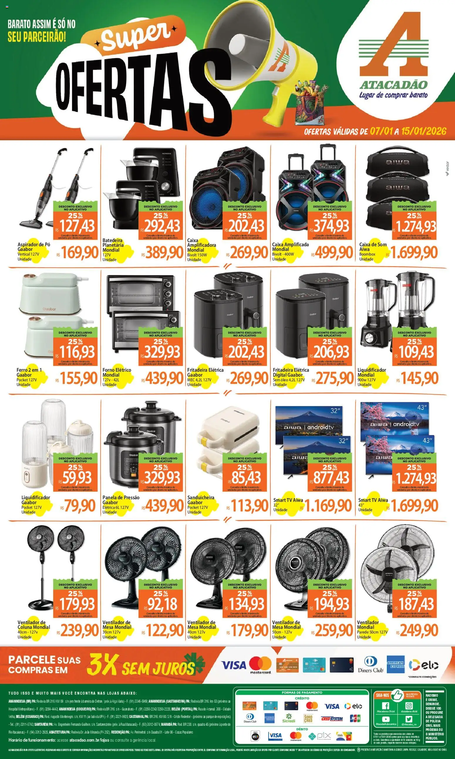 Pré-Visualização do folheto "Ofertas - PA" da loja Atacadão válido a partir de 07/01/2026