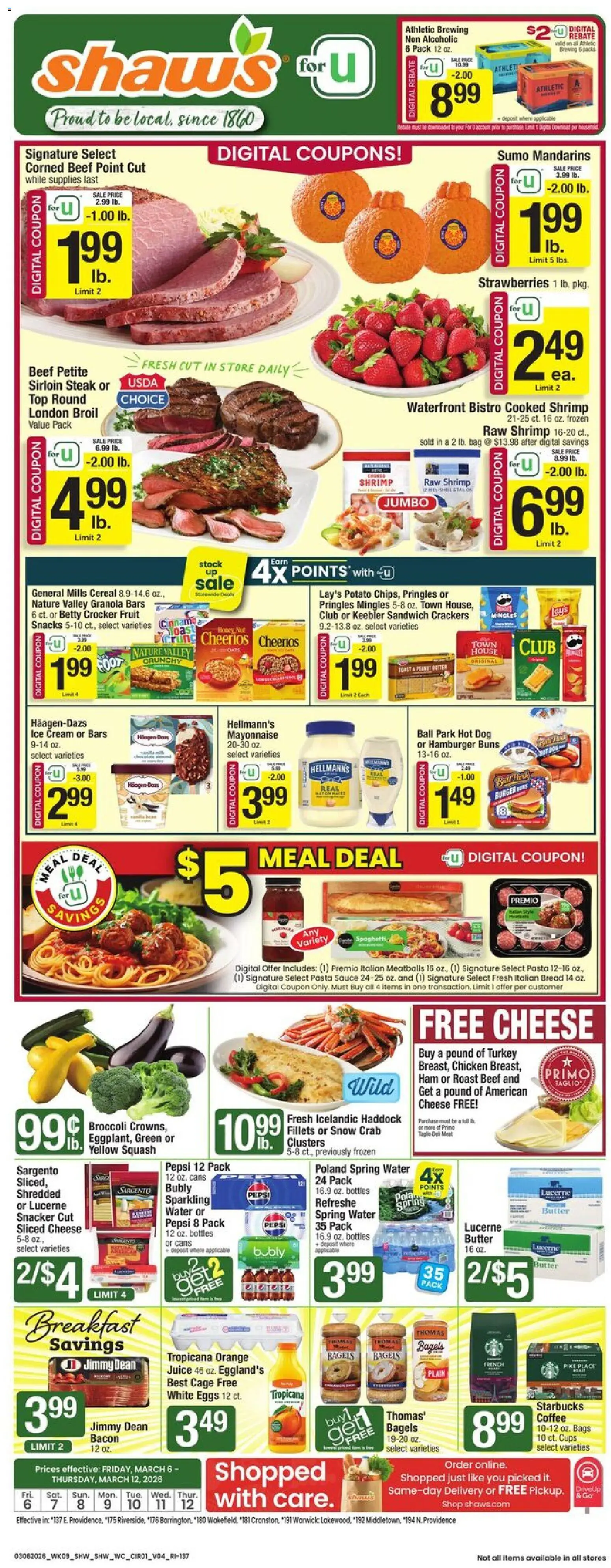 Ad Preview of Shaw's Shaw's Weekly Ad - RI from 03/06/2026