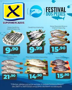 Pré-Visualização do folheto "Ofertas Festival dos Peixes" da loja X Supermercados válido a partir de 29/07/2025