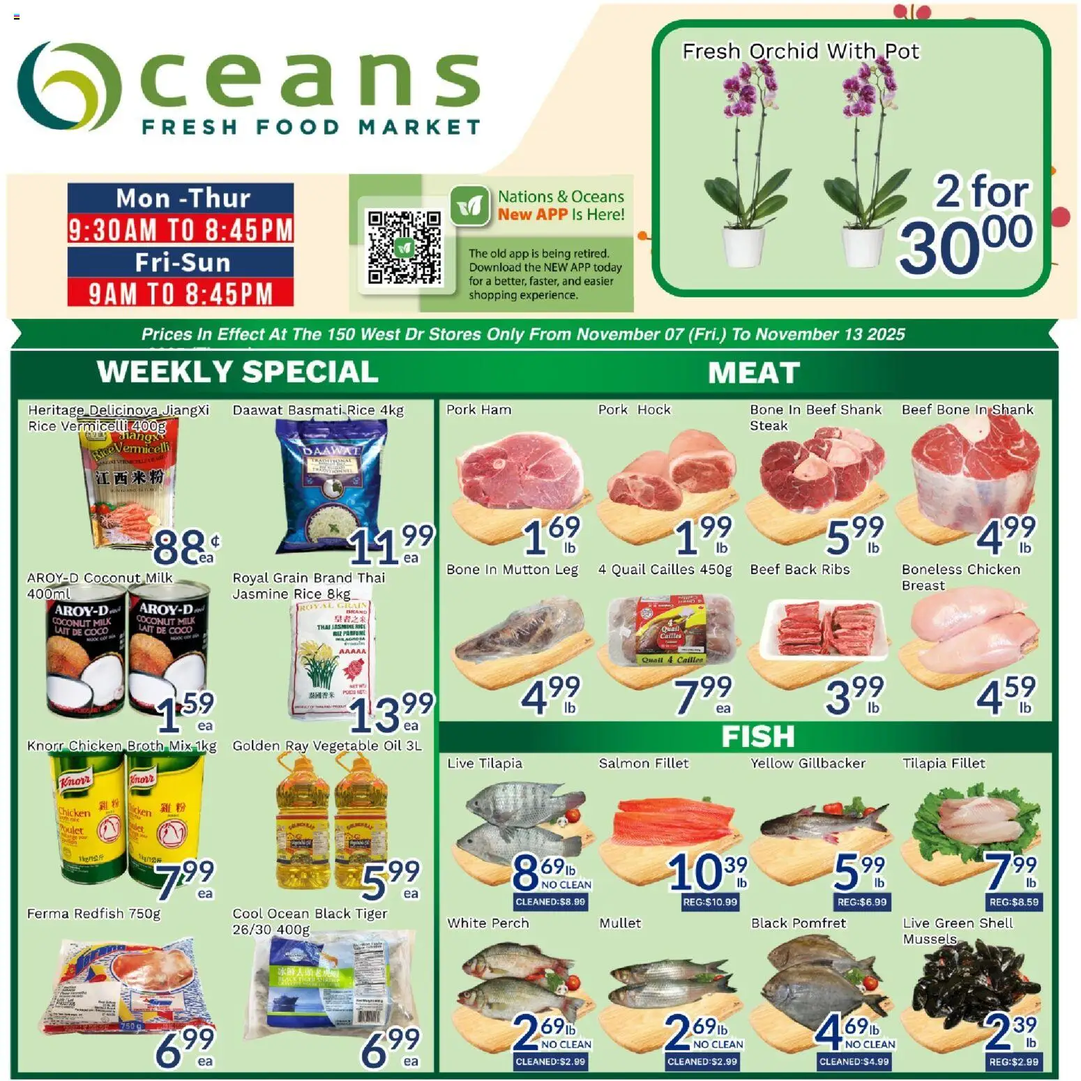 Preview of leaflet Weekly flyer / circulaire from shop Oceans is valid from Nov 07, 2025