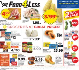 Ad Preview of Food 4 Less Weekly Ad from 10/01/2025