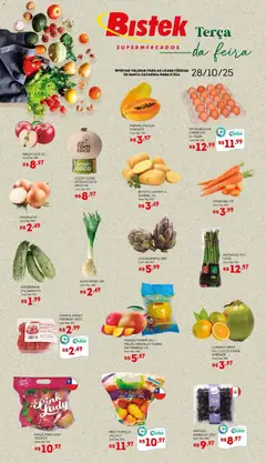 Pré-Visualização do folheto "Ofertas Hortifruti" da loja Bistek Supermercados válido a partir de 28/10/2025