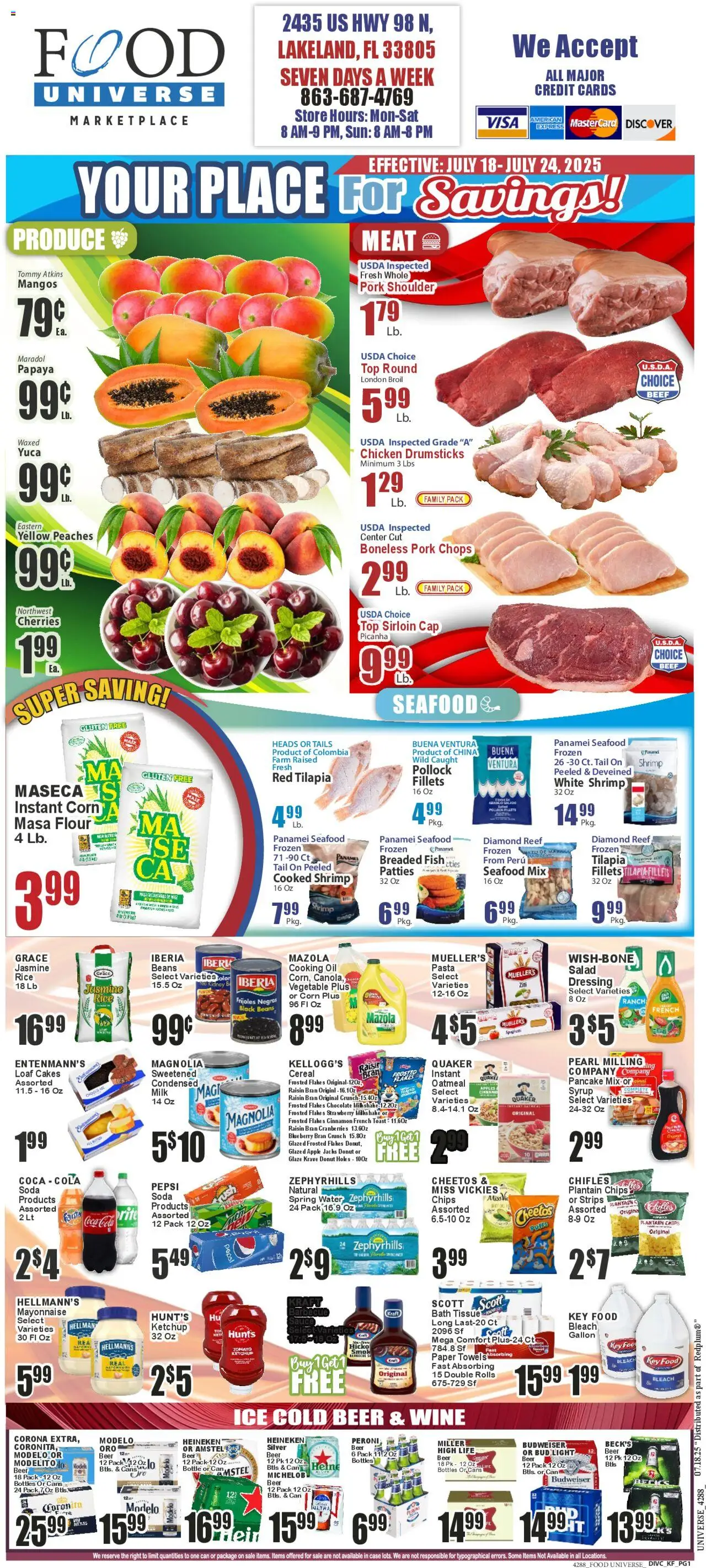 Food Universe Weekly Ad from 07/18/2025 - Flyer - Page number 1