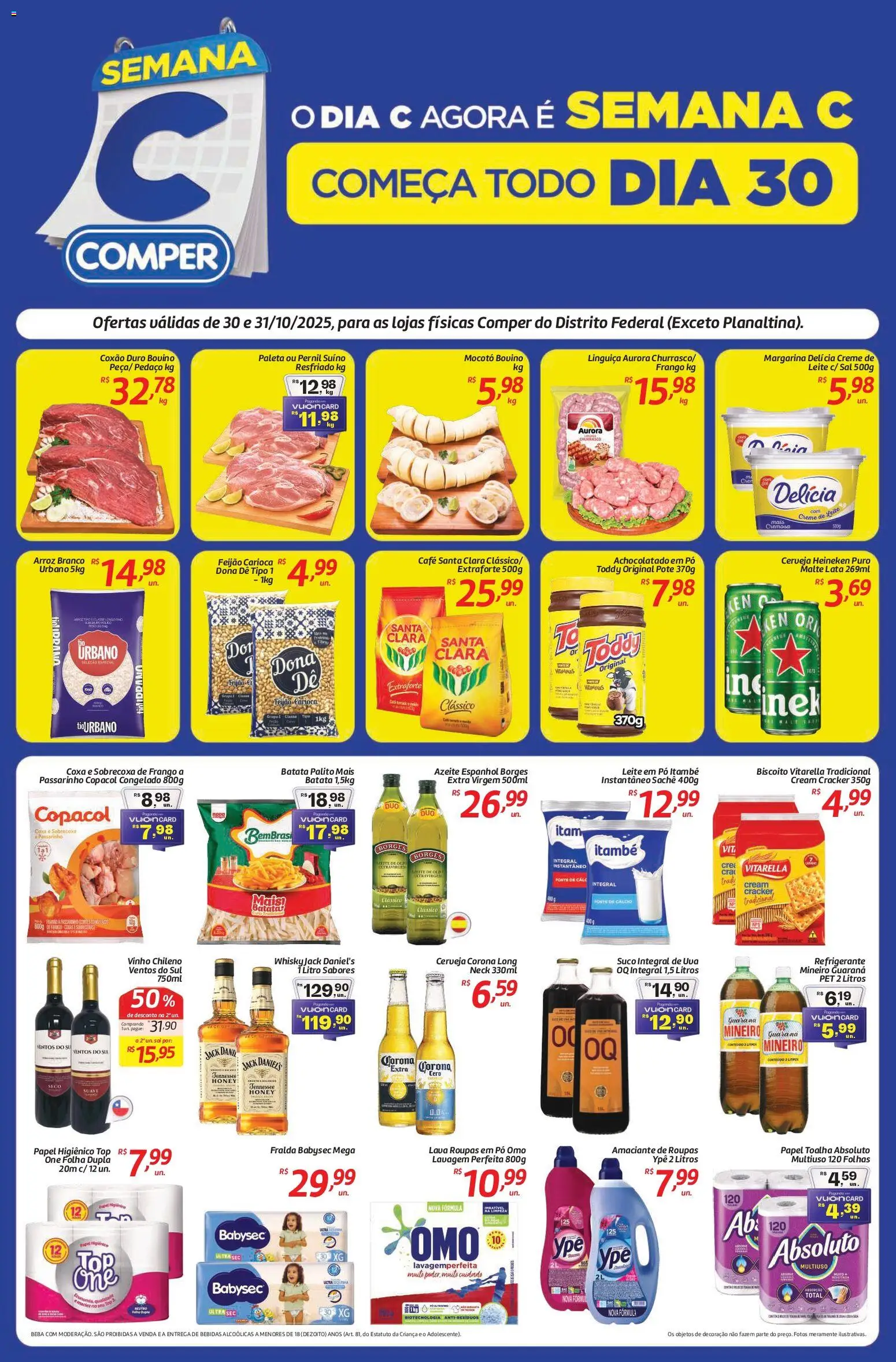 Pré-Visualização do folheto "Ofertas da semana" da loja Comper válido a partir de 30/10/2025