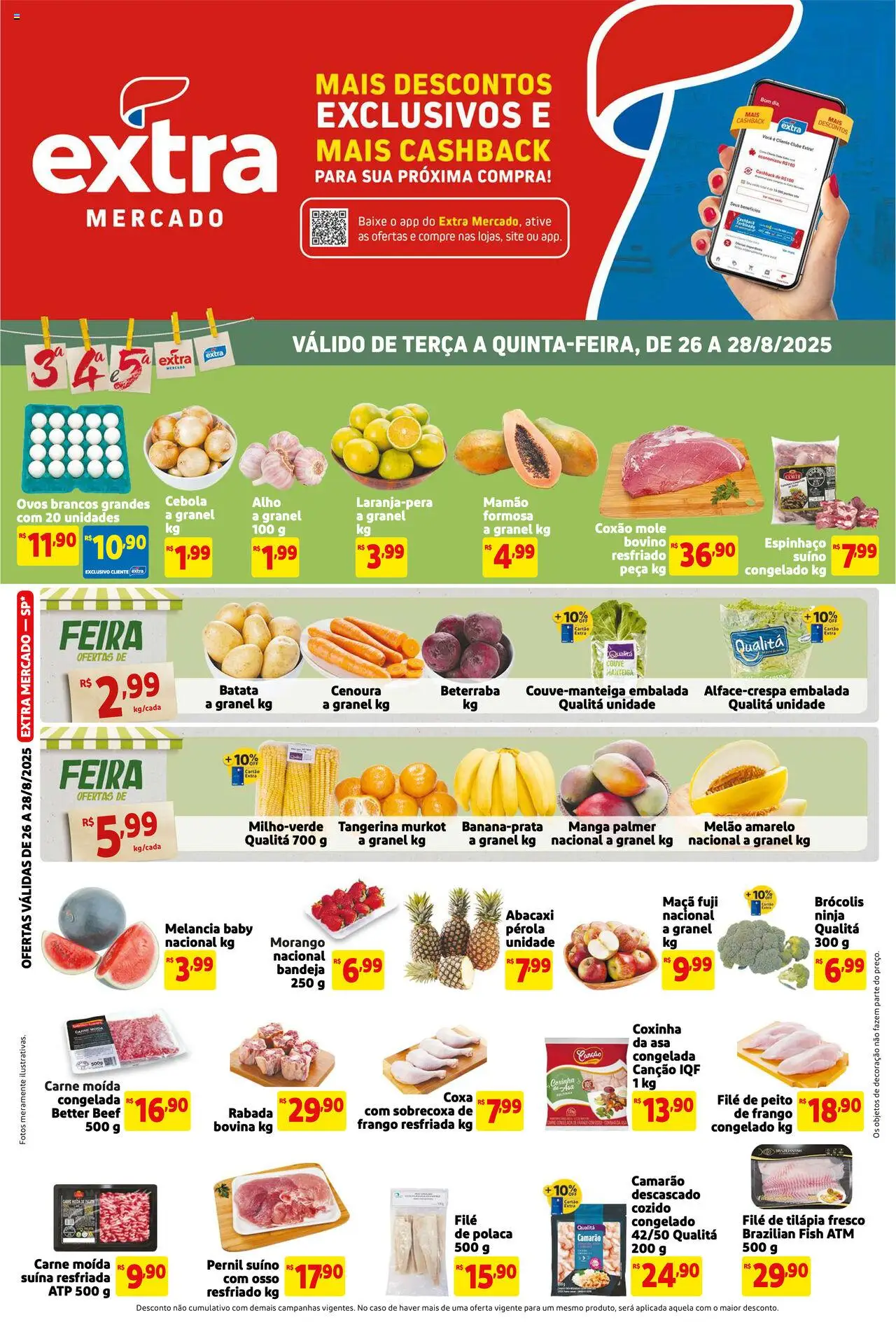 Extra folheto "Ofertas de Mercado Terça e Quinta" válido a partir de 26/08/2025 - número de página 1