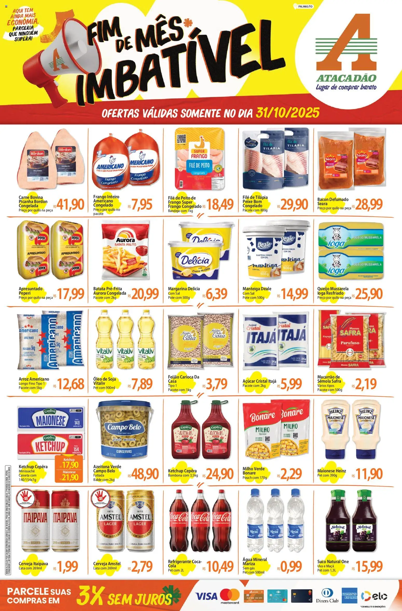 Pré-Visualização do folheto "Ofertas - TO" da loja Atacadão válido a partir de 31/10/2025
