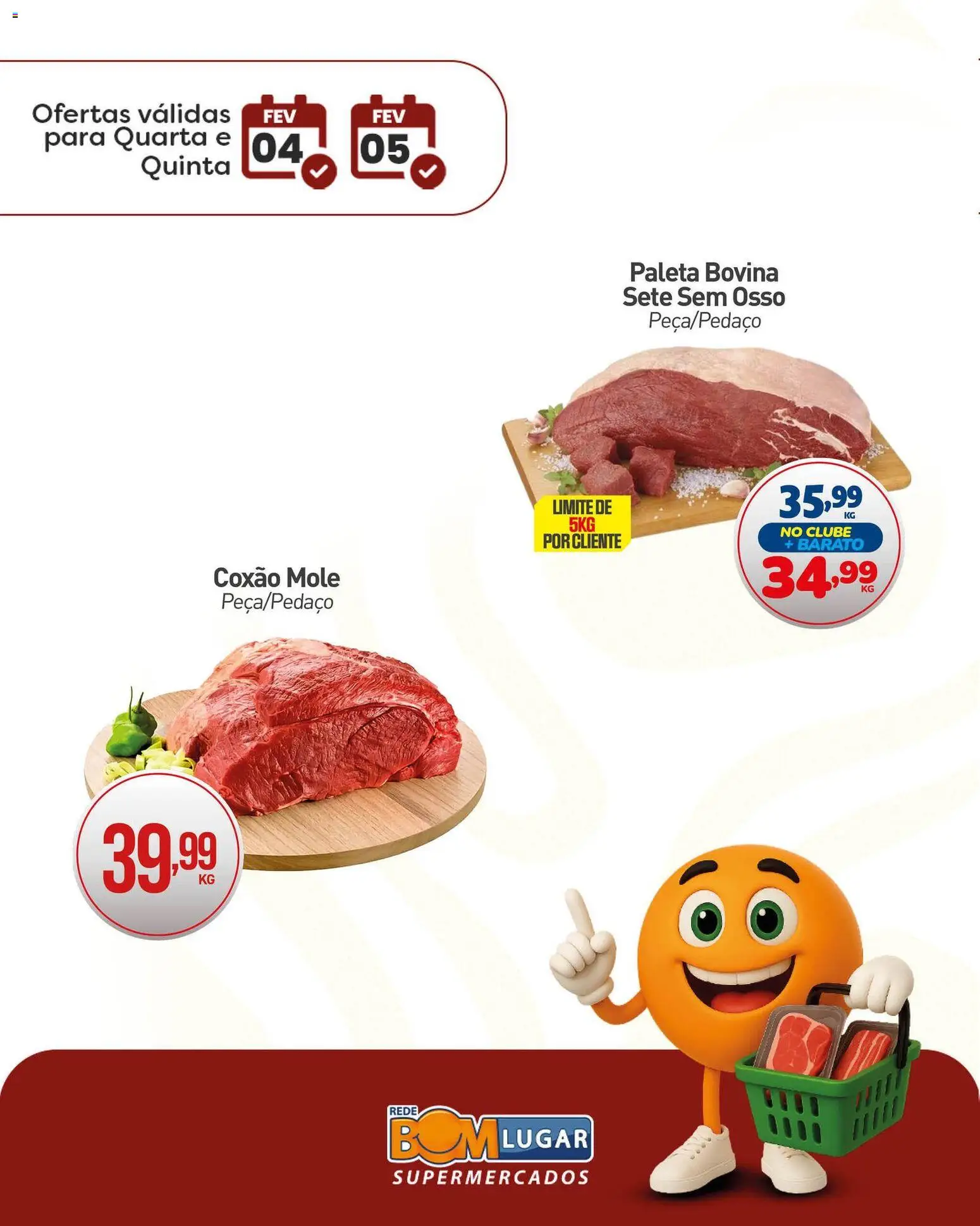Pré-Visualização do folheto "Ofertas da Carne" da loja Rede Bom Lugar válido a partir de 04/02/2026