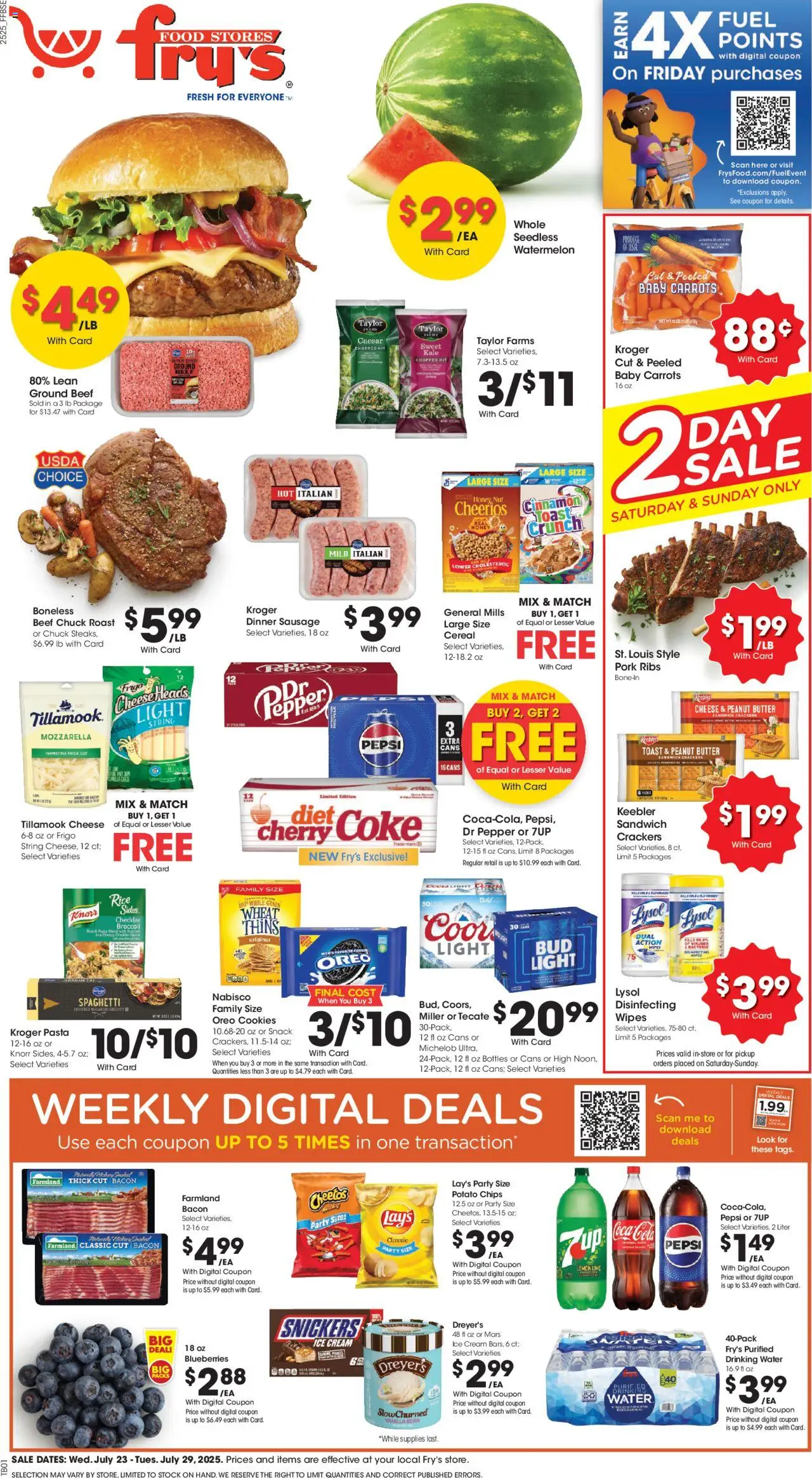 Fry's Food Weekly Ad from 07/23/2025 - Flyer - Page number 1