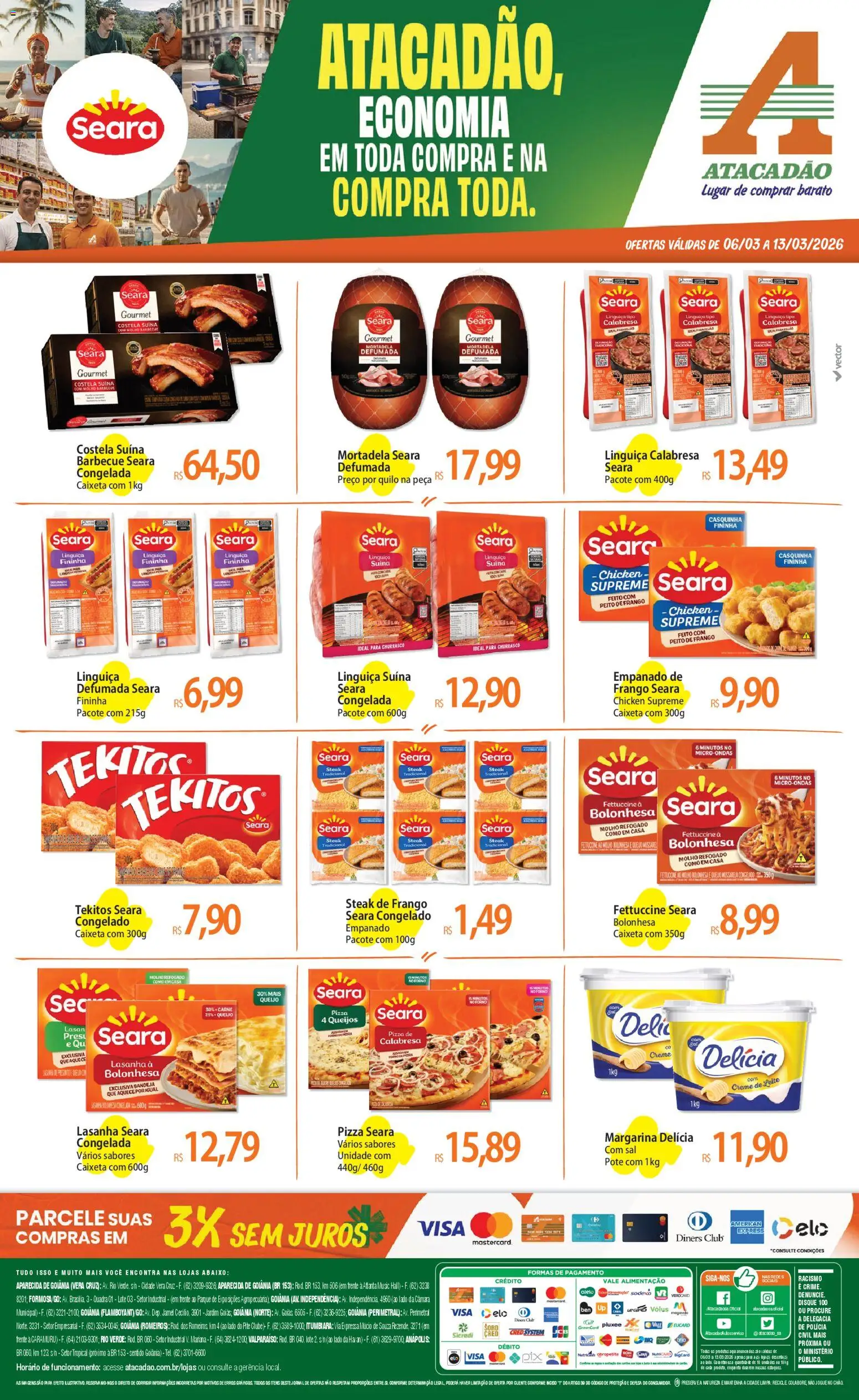 Pré-Visualização do folheto "Atacadão ofertas - GO" da loja Atacadão válido a partir de 06/03/2026