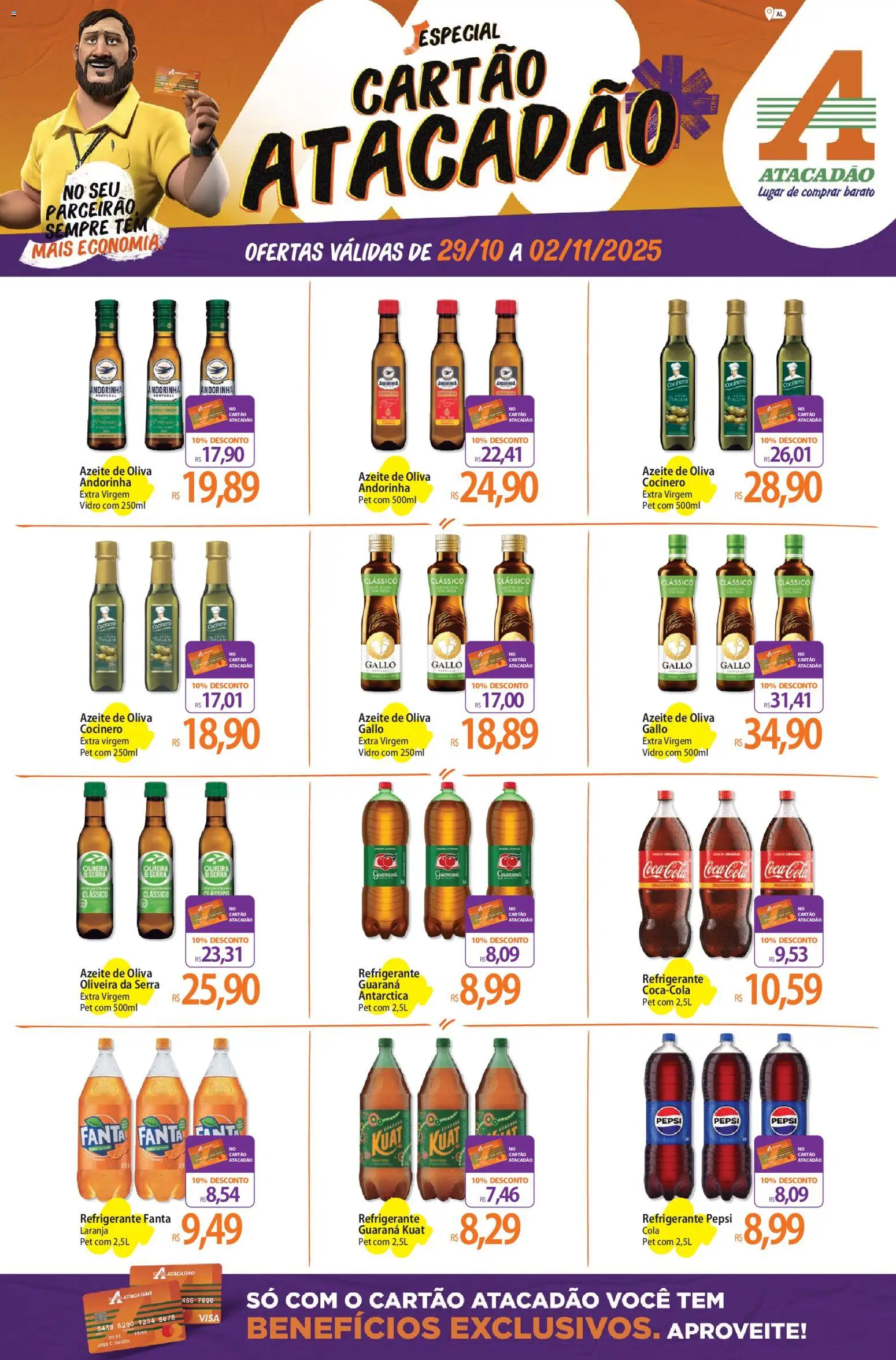 Pré-Visualização do folheto "Ofertas - AL" da loja Atacadão válido a partir de 29/10/2025
