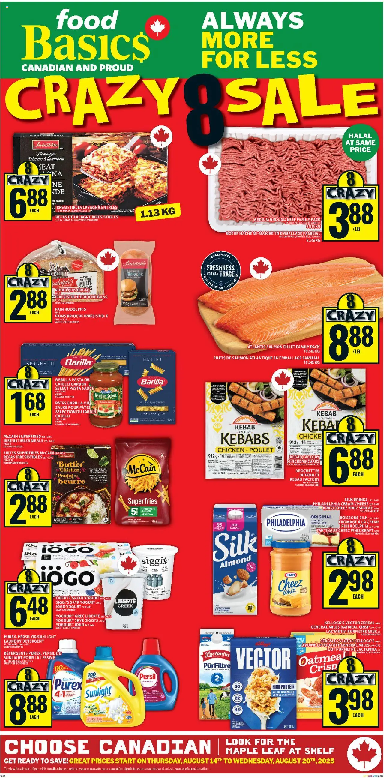 Food Basics flyer valid from Aug 14, 2025 - page number 1