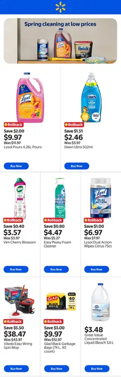 Preview of leaflet Walmart flyer - Spring cleaning from shop Walmart is valid from Apr 02, 2026