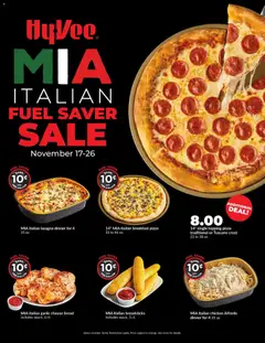 Ad Preview of HyVee Mia Italia Fuel Saver Sale from 11/17/2025
