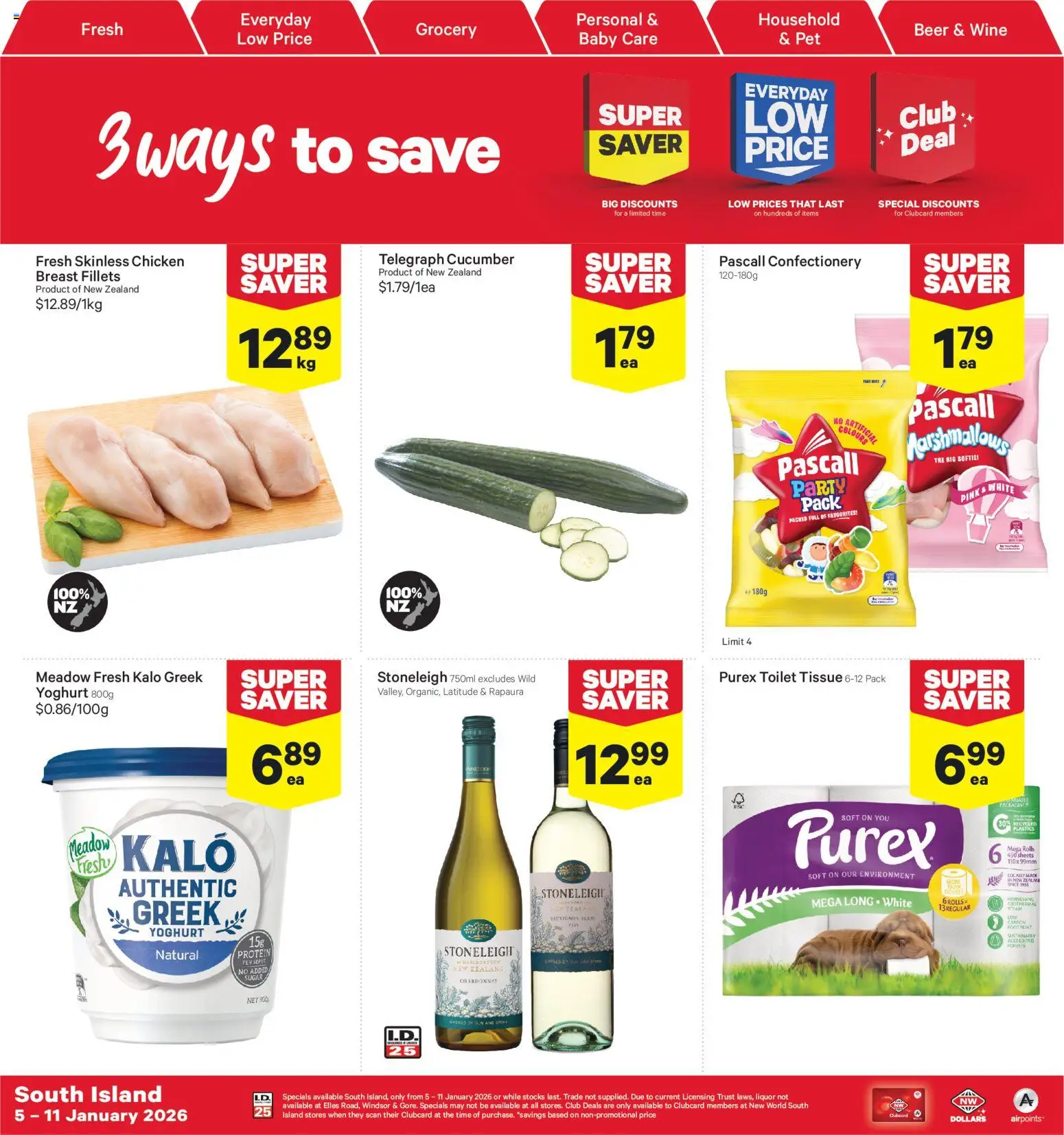 Preview of catalogue Catalogue South Island from shop New World valid 5 Jan 2026