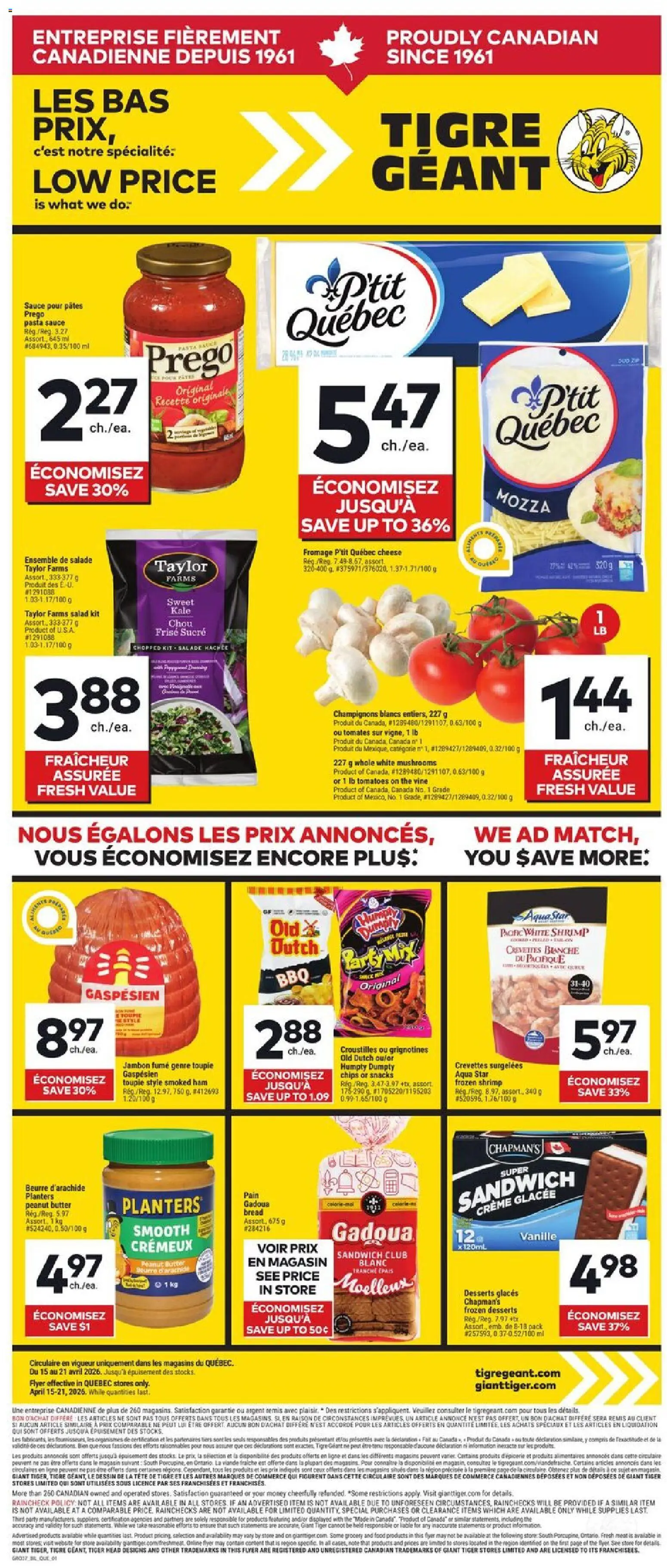 Preview of leaflet Giant Tiger weekly flyer / circulaire from shop Giant Tiger is valid from Apr 15, 2026