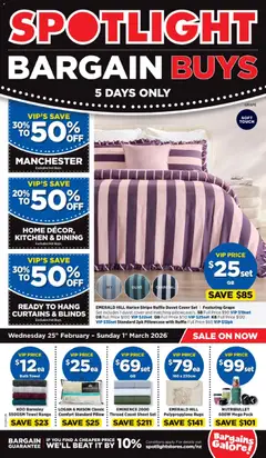Preview of catalogue Bargain Buys from shop Spotlight valid 25 Feb 2026
