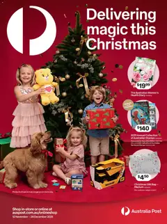 Preview of catalogue Delivering Magic This Christmas from shop Australia Post valid 12/11/2025