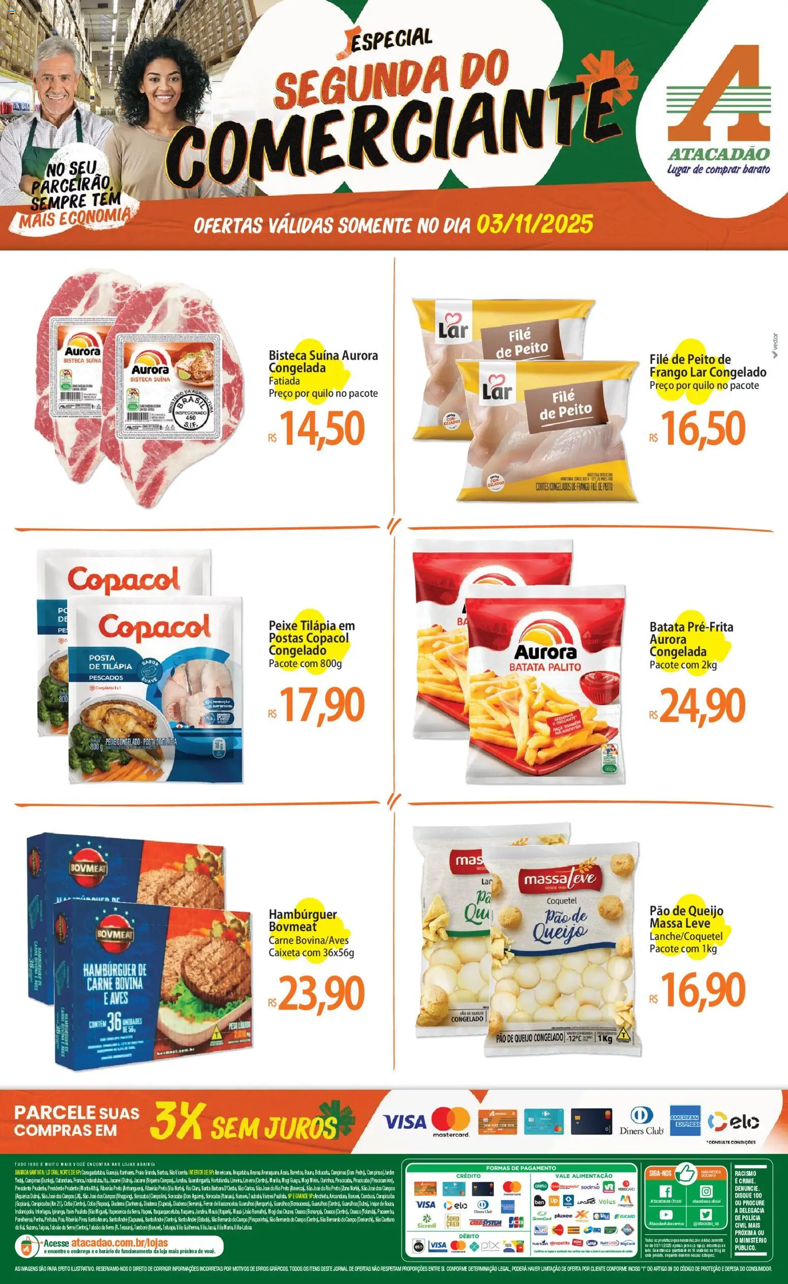 Pré-Visualização do folheto "Ofertas - SP" da loja Atacadão válido a partir de 03/11/2025