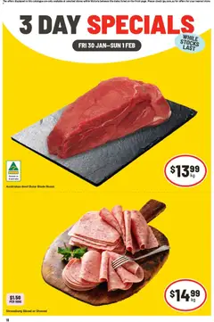 Preview of catalogue 3 Day Specials VIC from shop IGA valid 30/01/2026