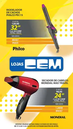 Pré-Visualização do folheto "Ofertas atuais" da loja Lojas Cem válido a partir de 17/11/2025 | Página: 138