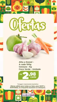 Pré-Visualização do folheto "Ofertas Sacolão" da loja Big Box válido a partir de 30/07/2025
