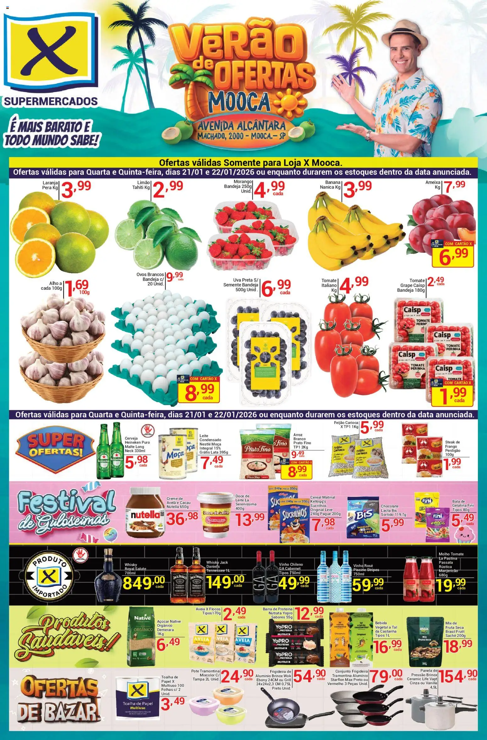 Pré-Visualização do folheto "Ofertas da semana" da loja X Supermercados válido a partir de 21/01/2026
