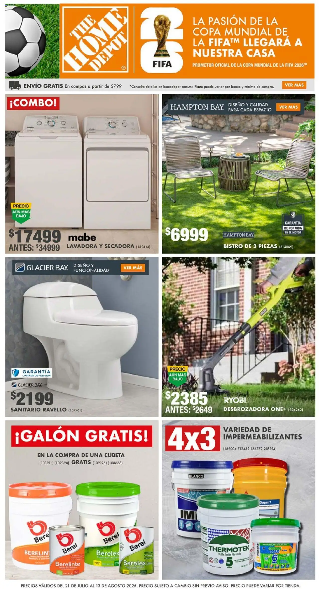 Catálogo Home Depot y sus promociones válidas desde el 21/07/2025 - Número de página 1