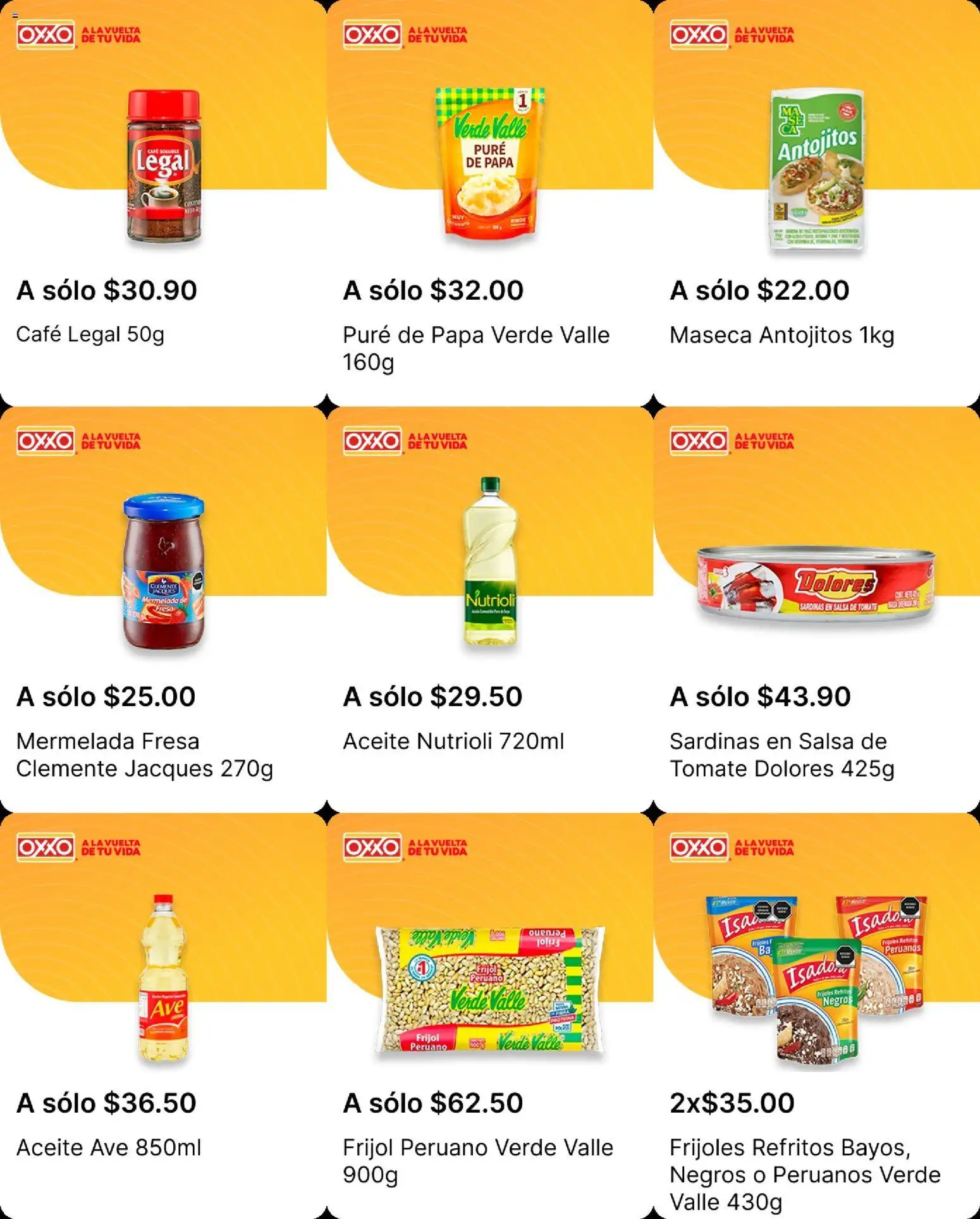 Vista previa las ofertas de la tienda OXXO - Oxxo Promotions desde el 04/12/2025 - Café, Papa, Fresa, Tomate, Aceite, Sardinas, Café soluble, Puré