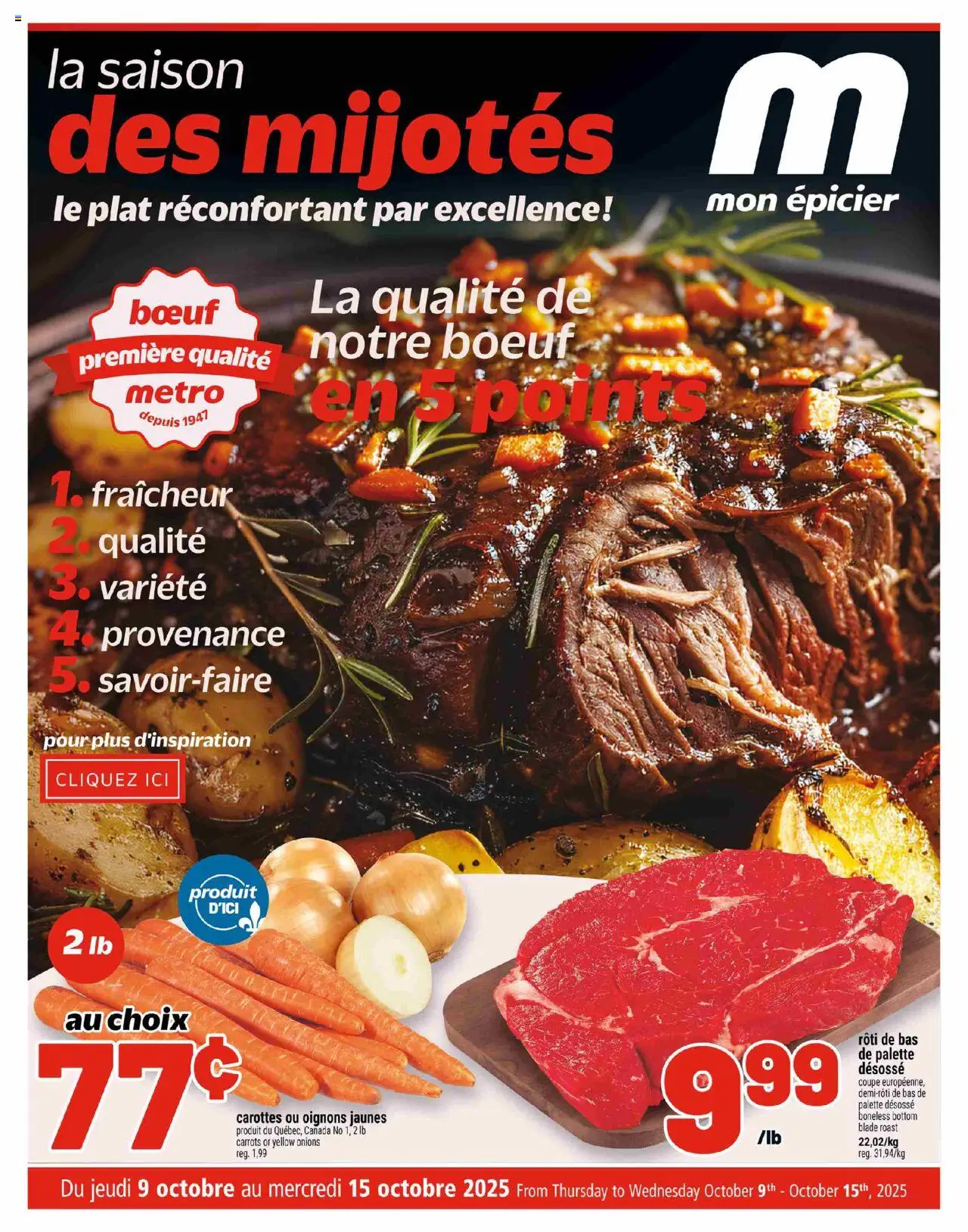 Metro flyer valid from Oct 09, 2025 - page number 1