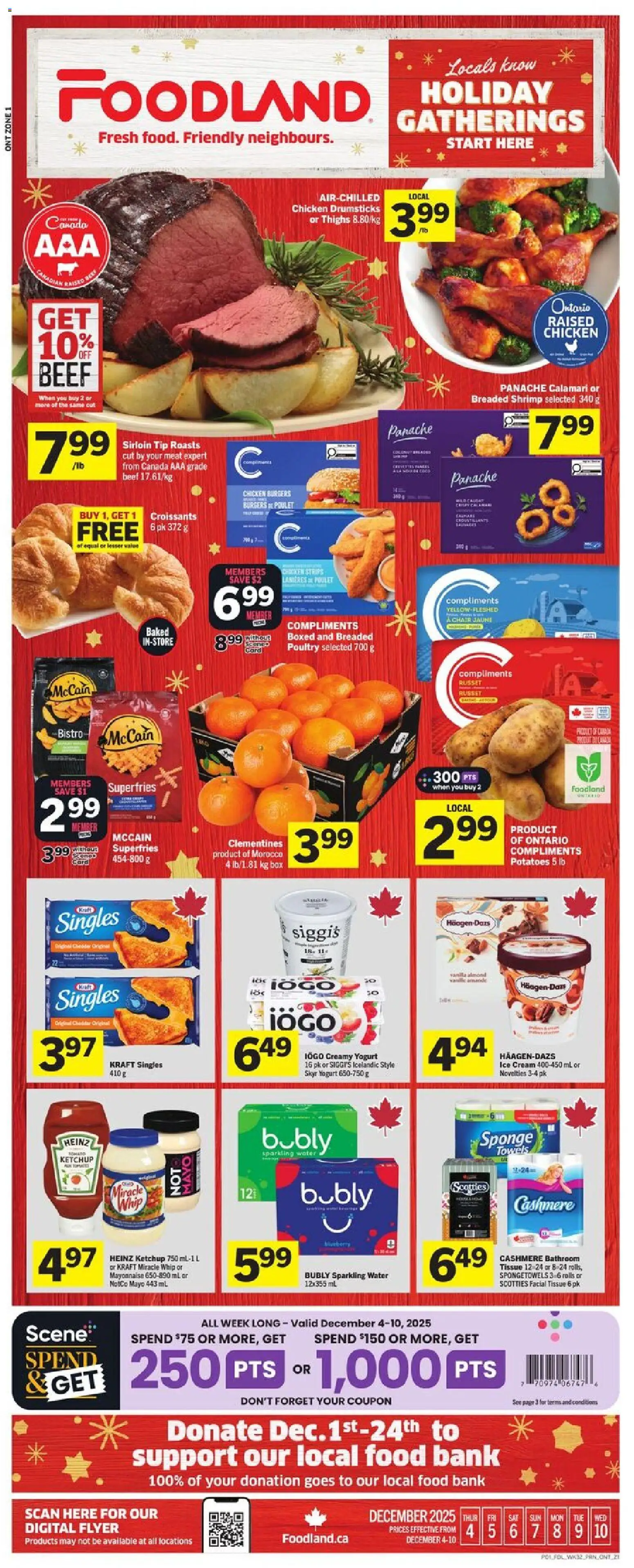 Preview of leaflet Weekly flyer / circulaire from shop Foodland is valid from Dec 04, 2025