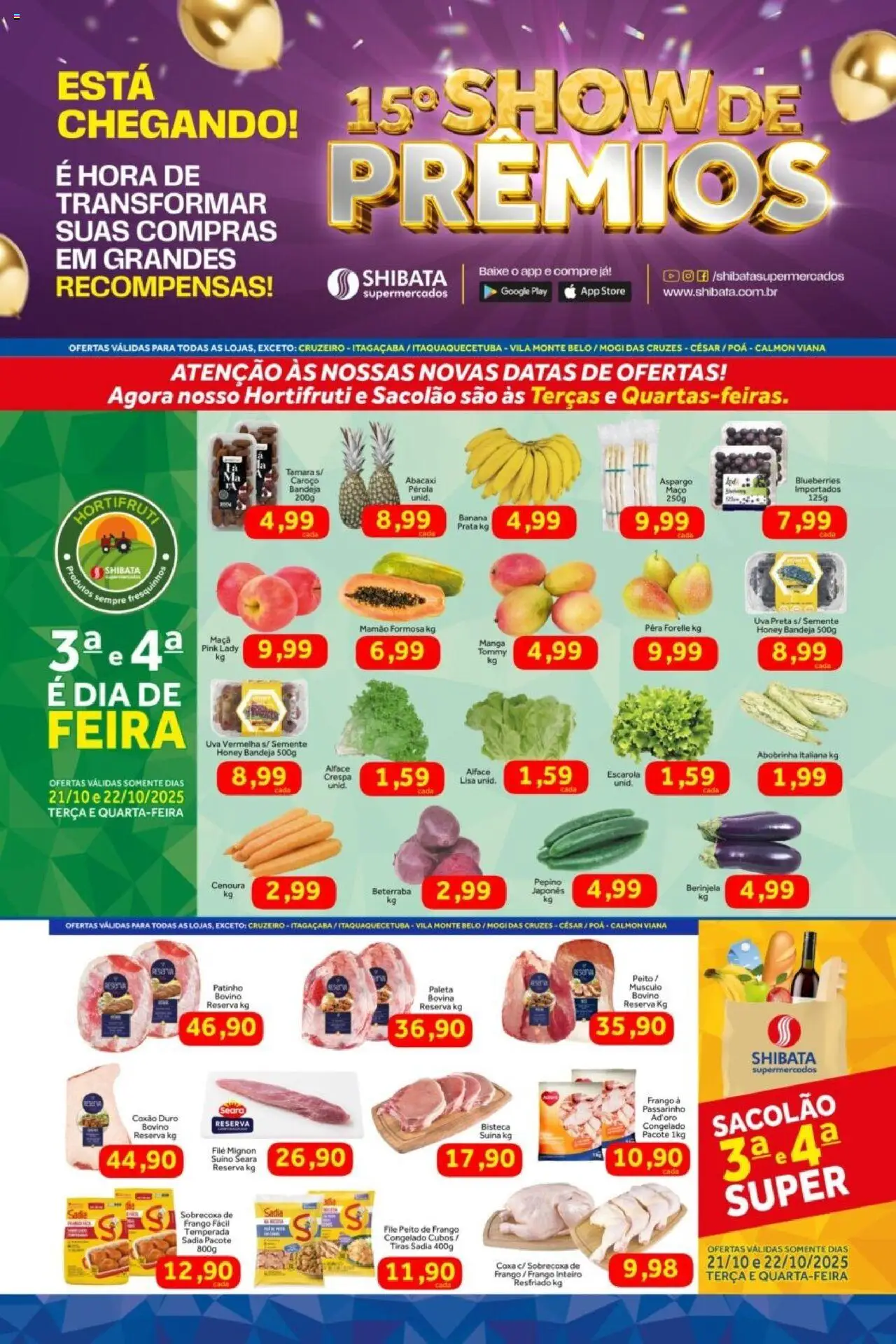 Shibata folheto "Ofertas da semana" válido a partir de 21/10/2025 - número de página 1