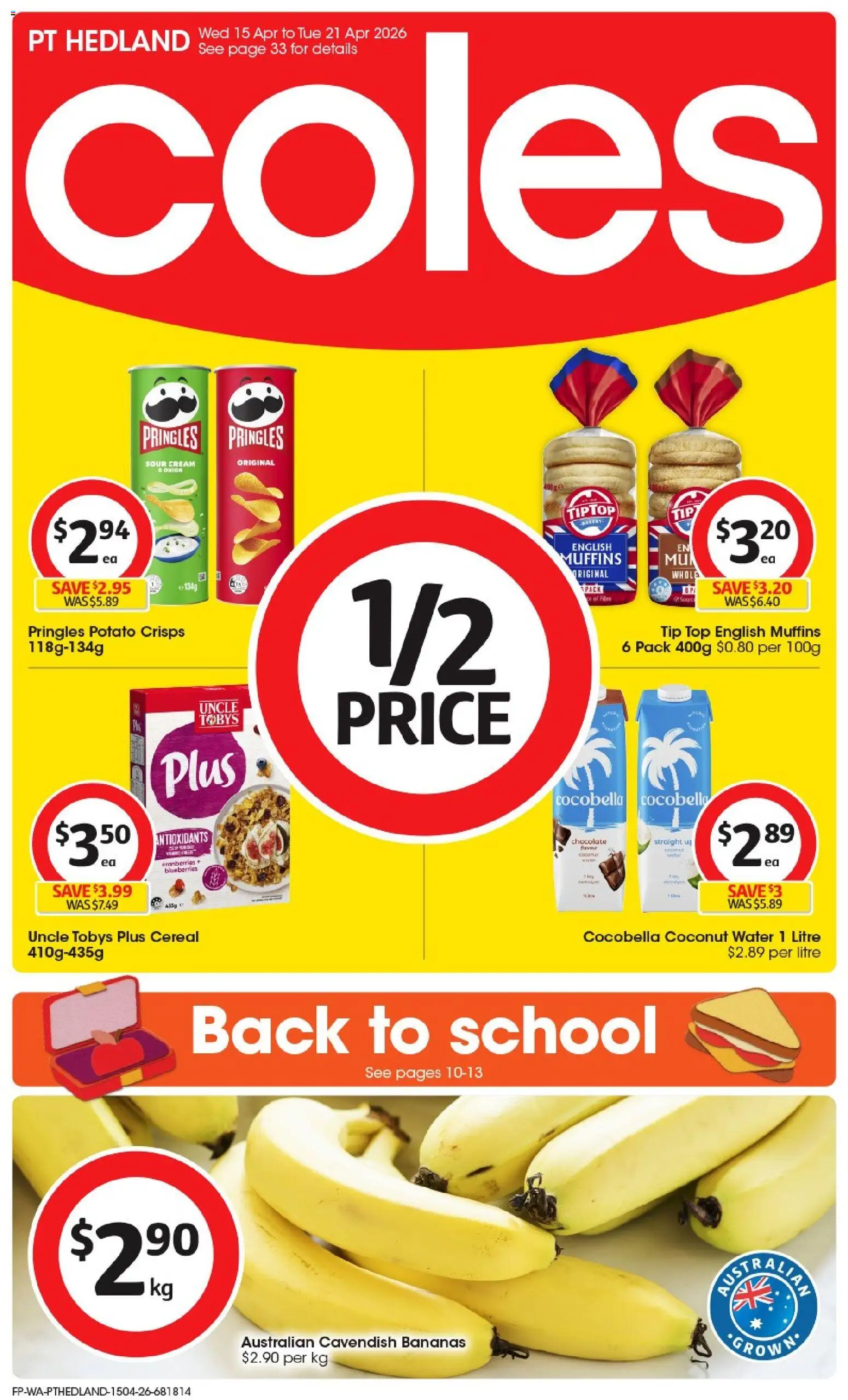 Preview of catalogue Coles catalogue PT Hedland from shop Coles valid 15/04/2026