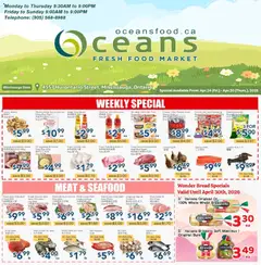 Un aperçu du dépliant Oceans weekly flyer - Mississauga du magasin Oceans est valide à partir 24 avr. 2026