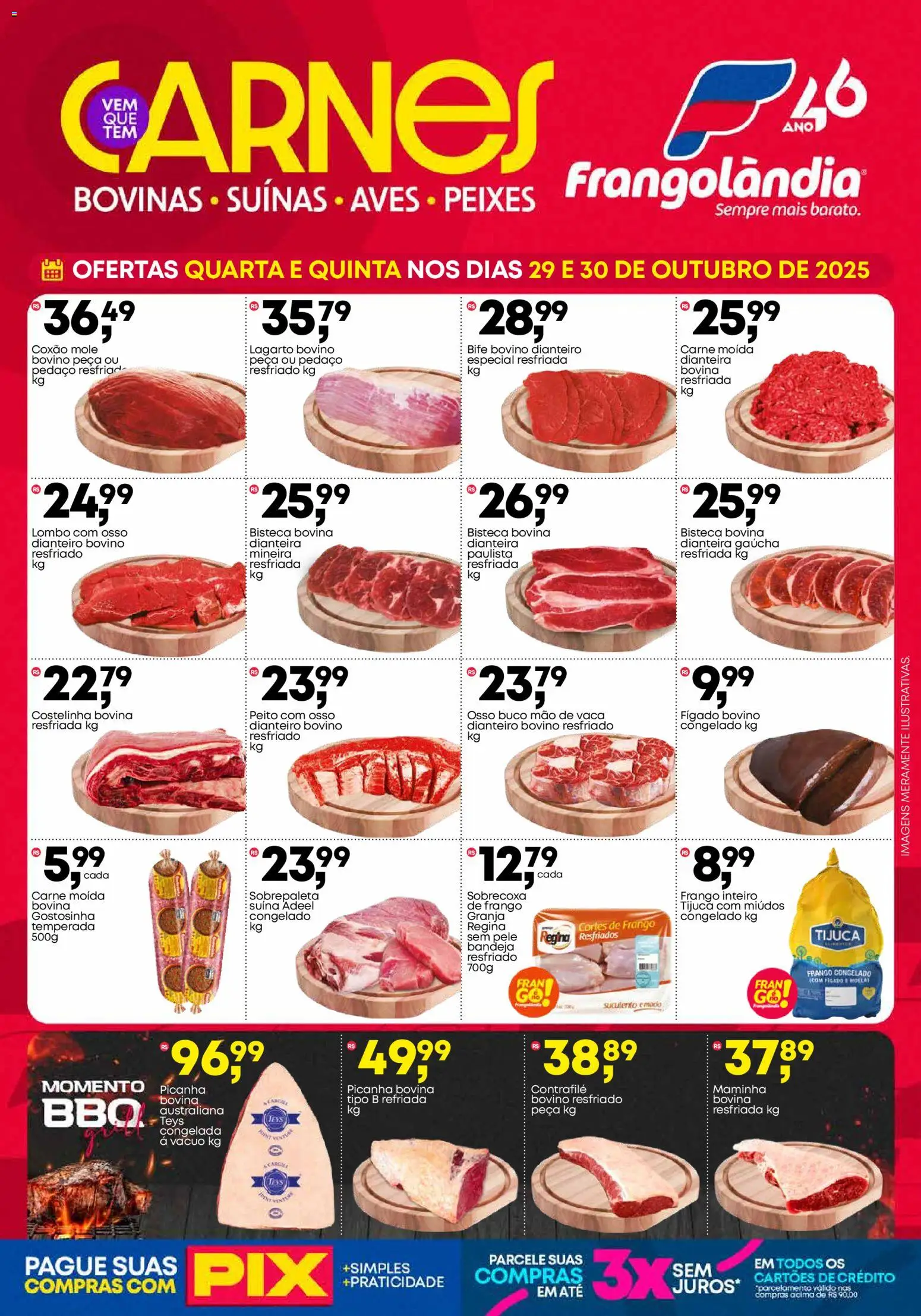 Pré-Visualização do folheto "Ofertas Carnes" da loja Frangolândia válido a partir de 29/10/2025