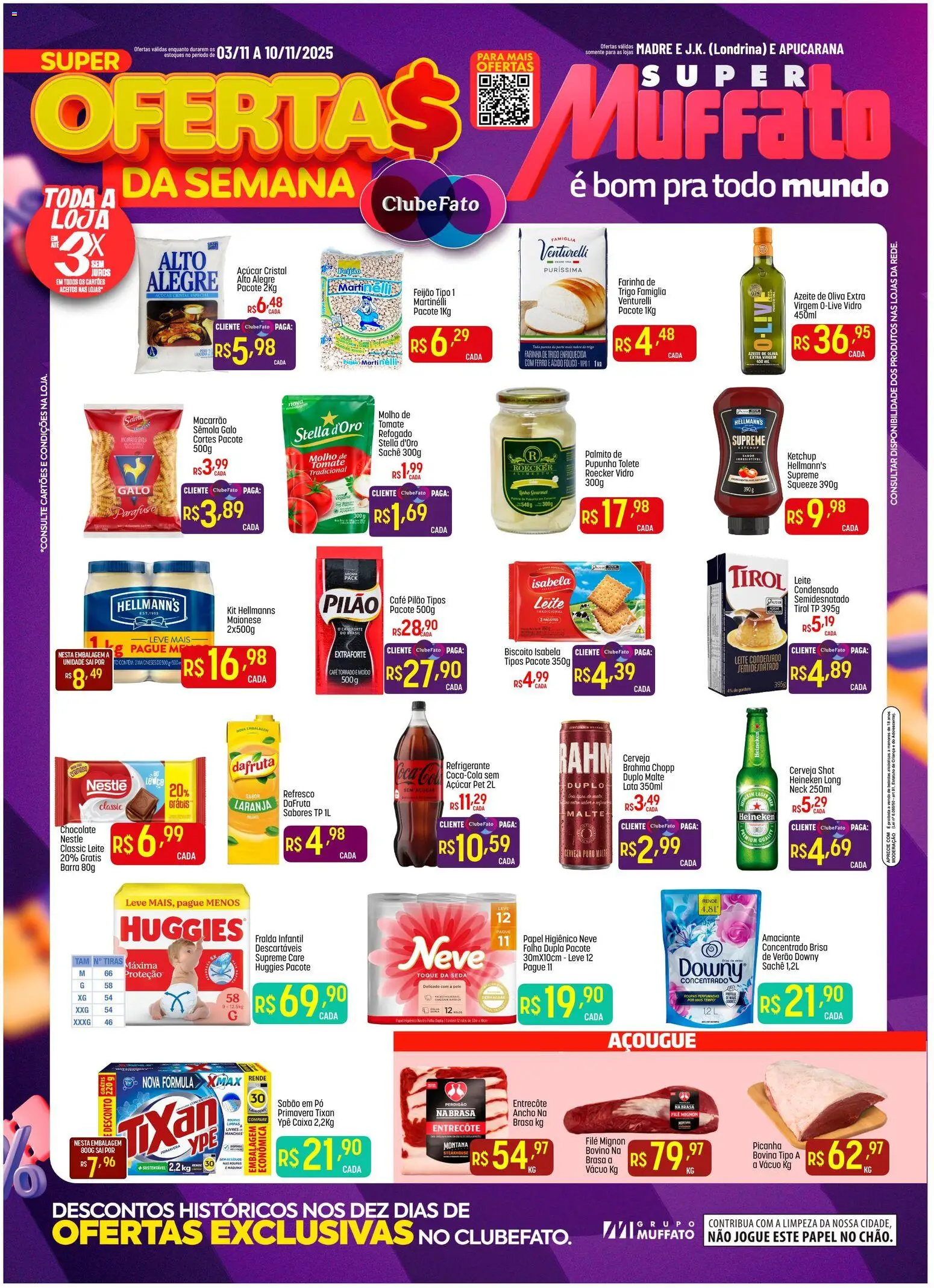 Pré-Visualização do folheto "Ofertas da semana" da loja Super Muffato válido a partir de 03/11/2025