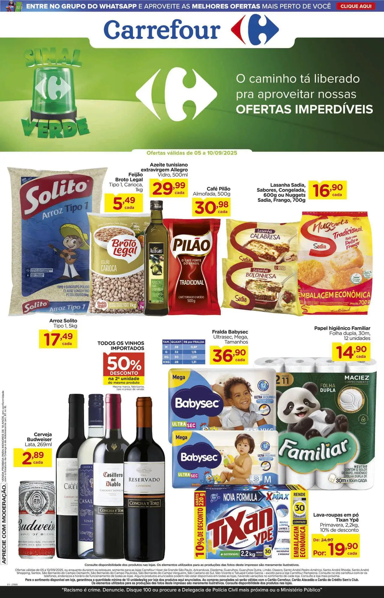 Carrefour folheto "Ofertas Sinal Verde" válido a partir de 05/09/2025 - número de página 1