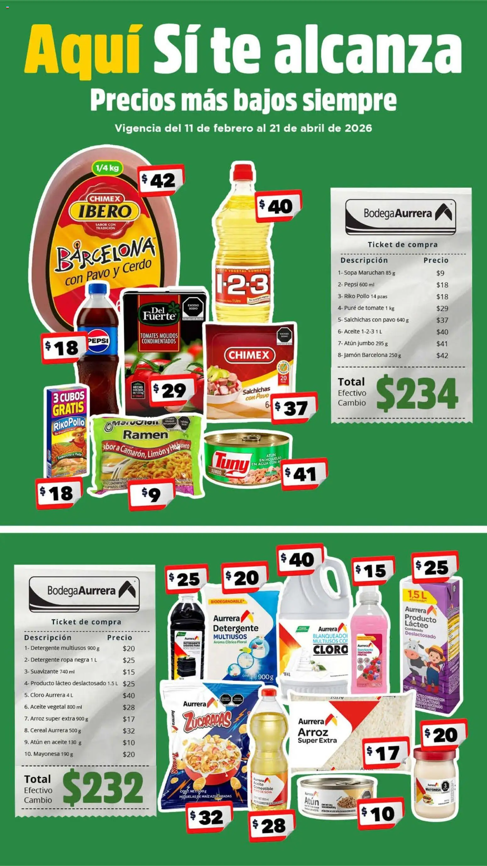 Vista previa las ofertas de la tienda Bodega Aurrerá - Folleto Precios más bajos siempre desde el 11/02/2026 