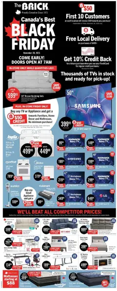 Preview of leaflet Black Friday from shop The Brick is valid from Nov 28, 2025