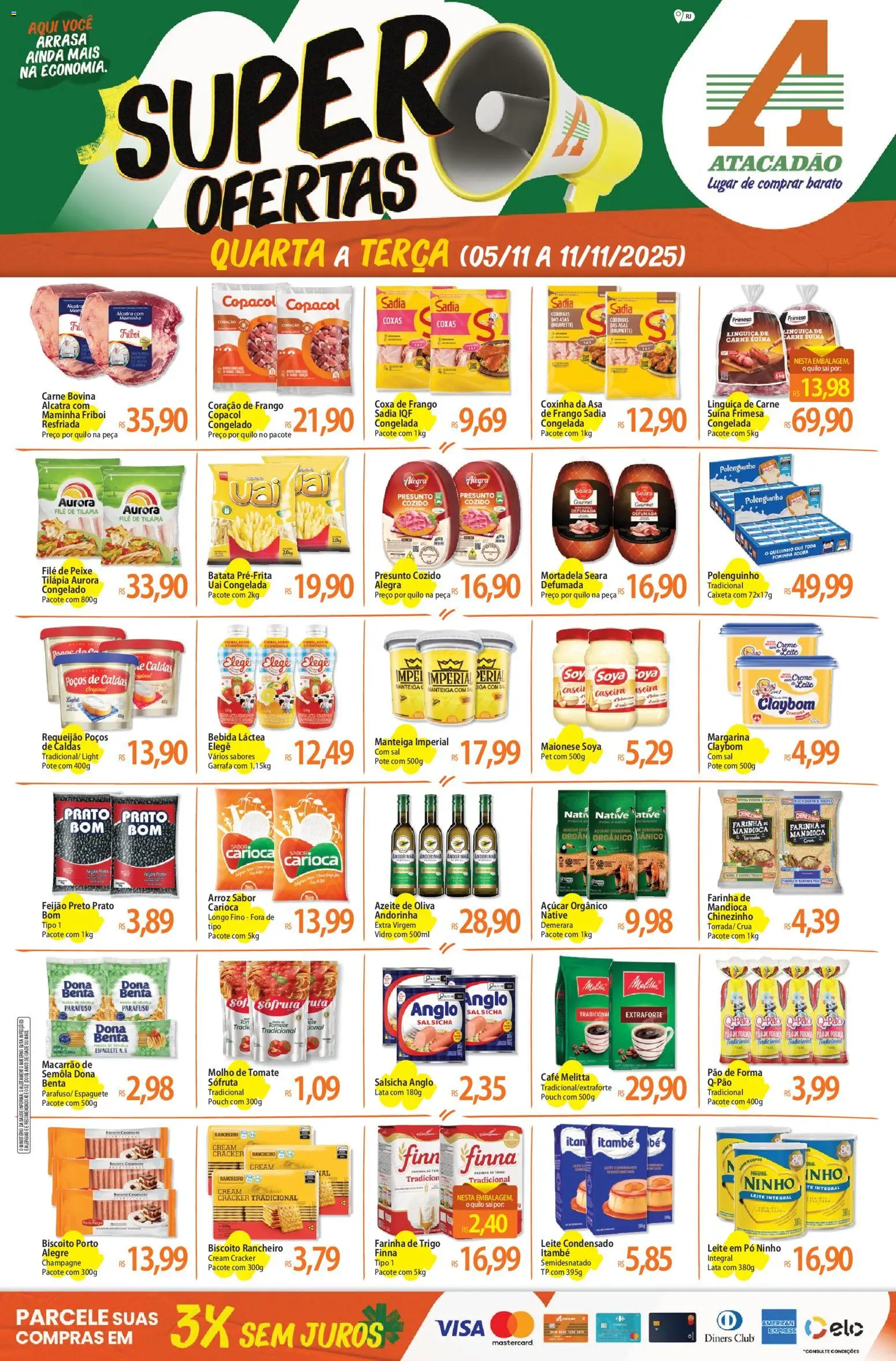 Pré-Visualização do folheto "Ofertas - RJ" da loja Atacadão válido a partir de 05/11/2025