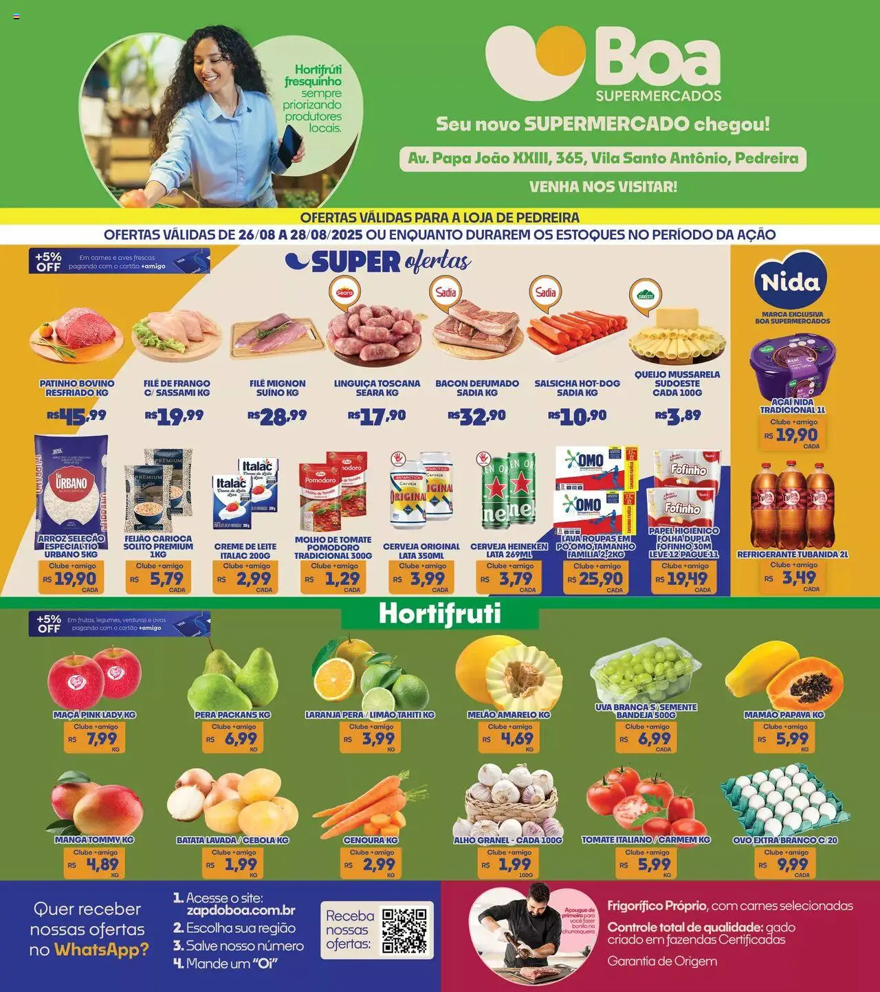 Boa Supermercados folheto "Ofertas da semana" válido a partir de 26/08/2025 - número de página 1