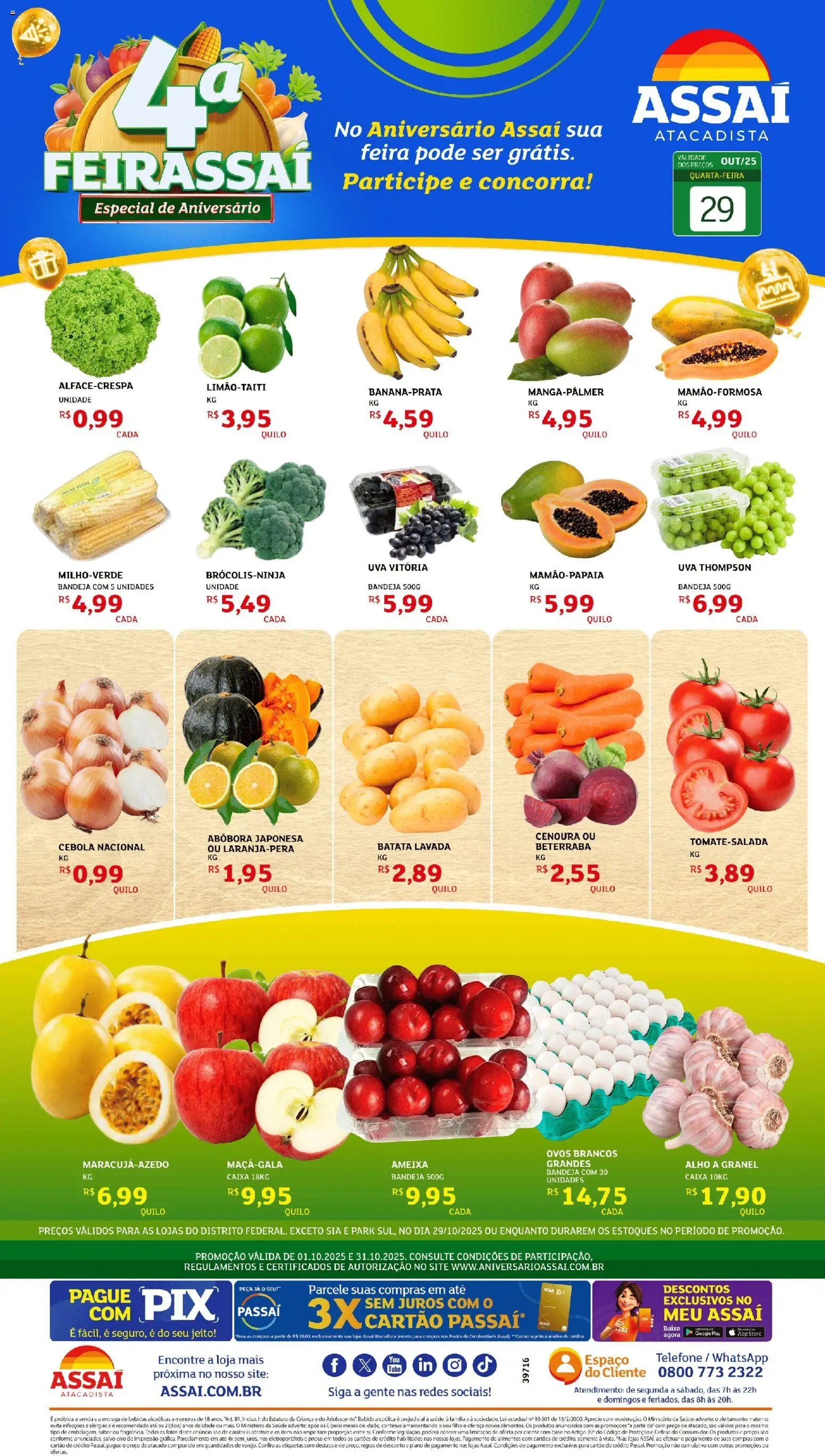 Pré-Visualização do folheto "Encarte - DF" da loja Assaí Atacadista válido a partir de 29/10/2025