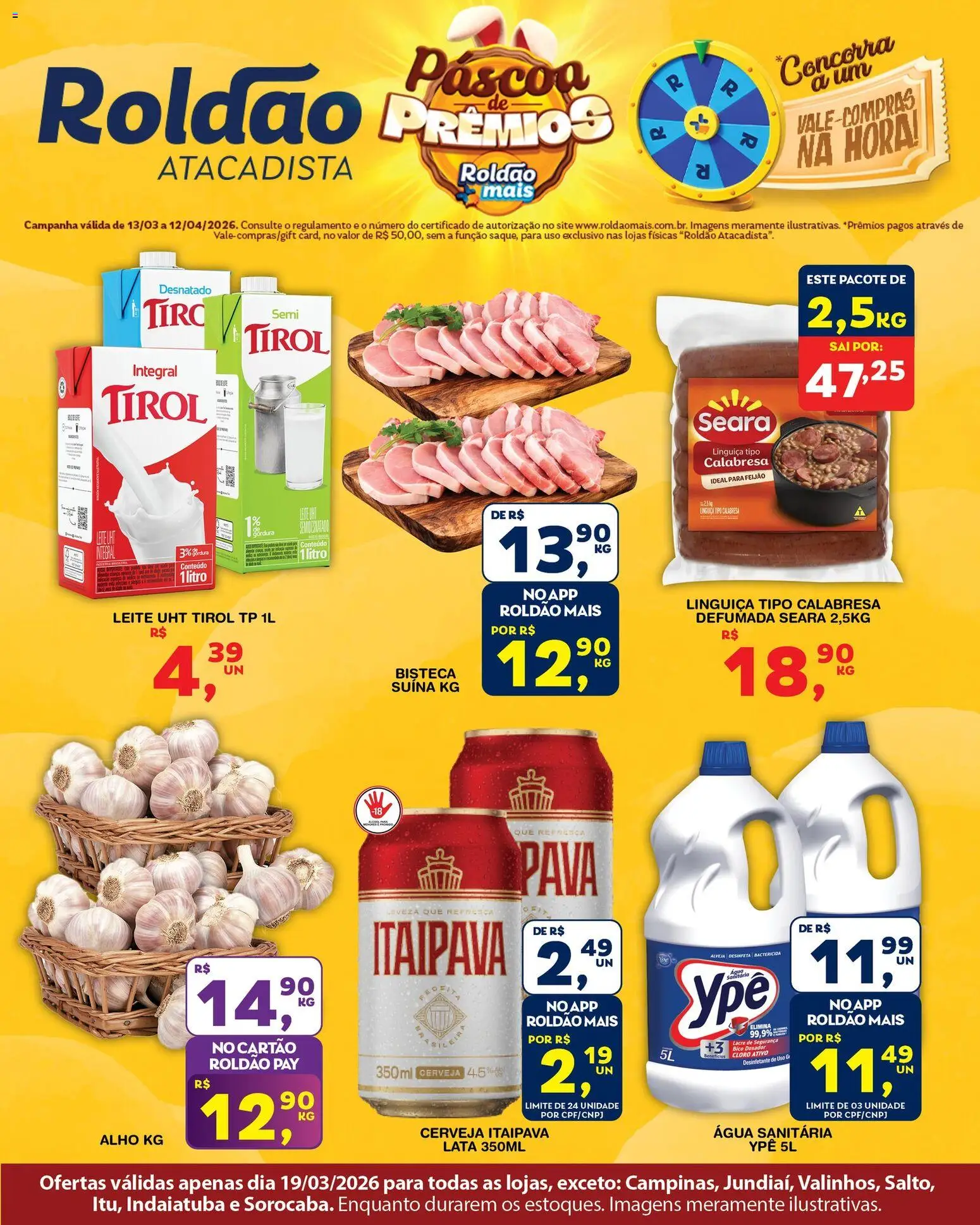 Pré-Visualização do folheto "Roldão ofertas Páscoa de Prêmios" da loja Roldão válido a partir de 19/03/2026