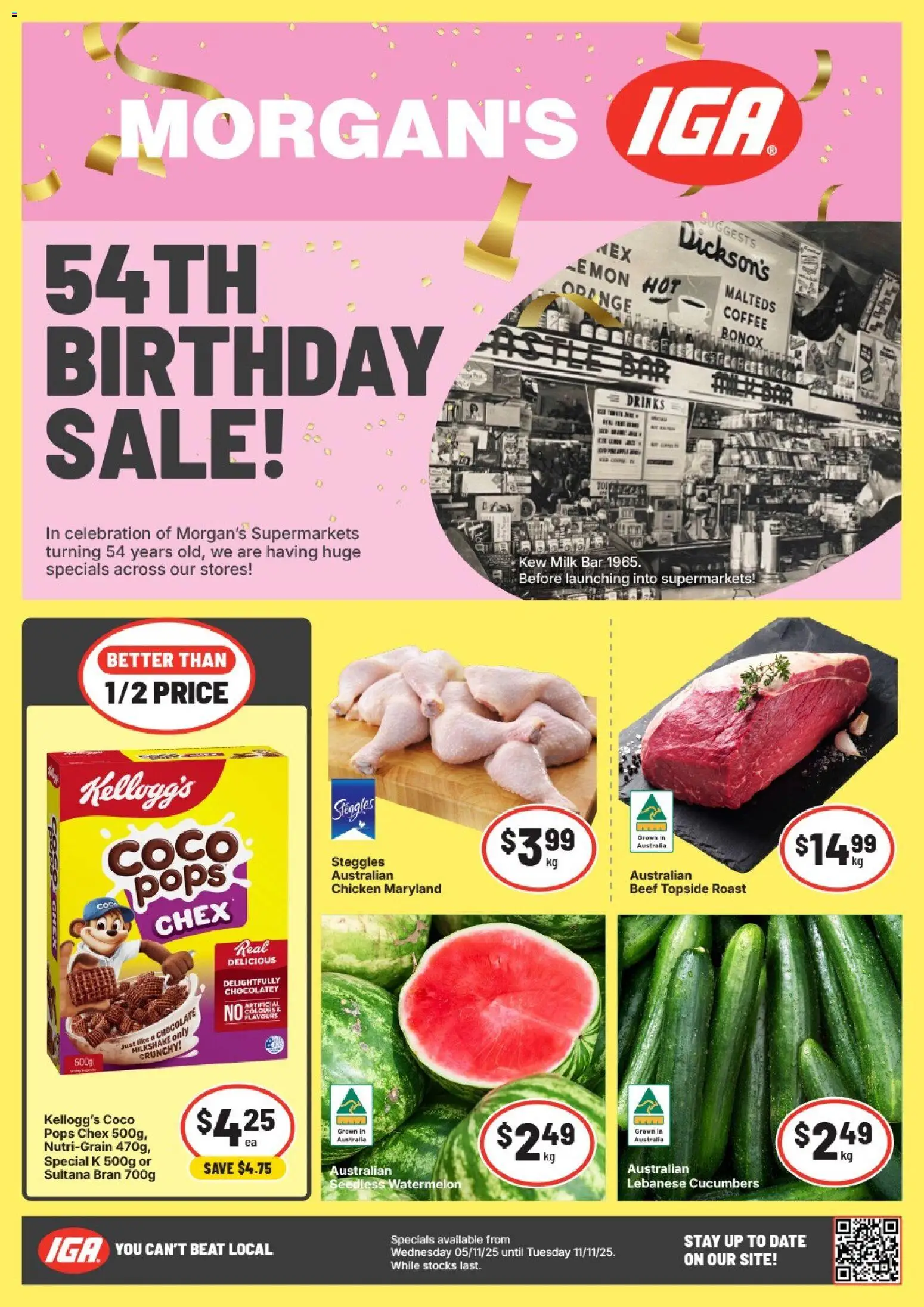 Preview of catalogue 54th Birthday Sale from shop IGA valid 05/11/2025