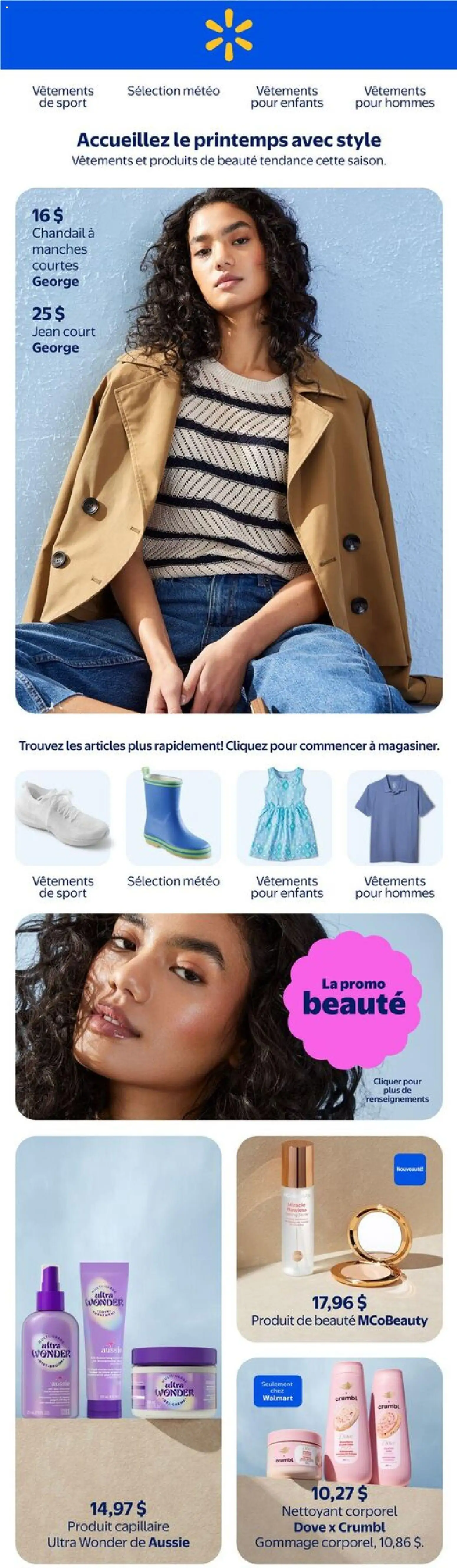 Preview of leaflet Walmart circulaire - Accueillez le printemps avec style from shop Walmart is valid from Mar 05, 2026