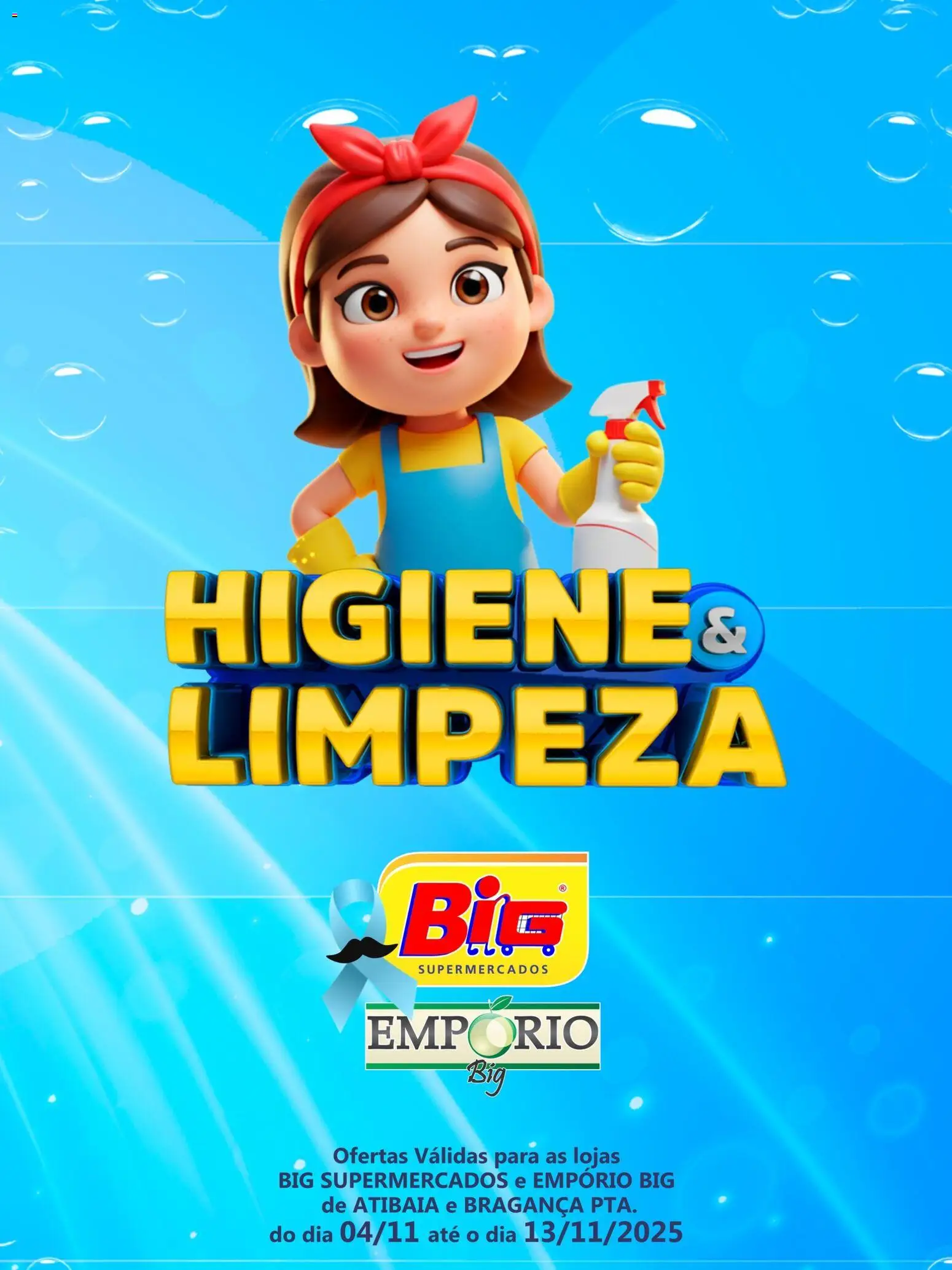 Pré-Visualização do folheto "Ofertas Higiene & Limpeza" da loja Big Supermercados válido a partir de 04/11/2025