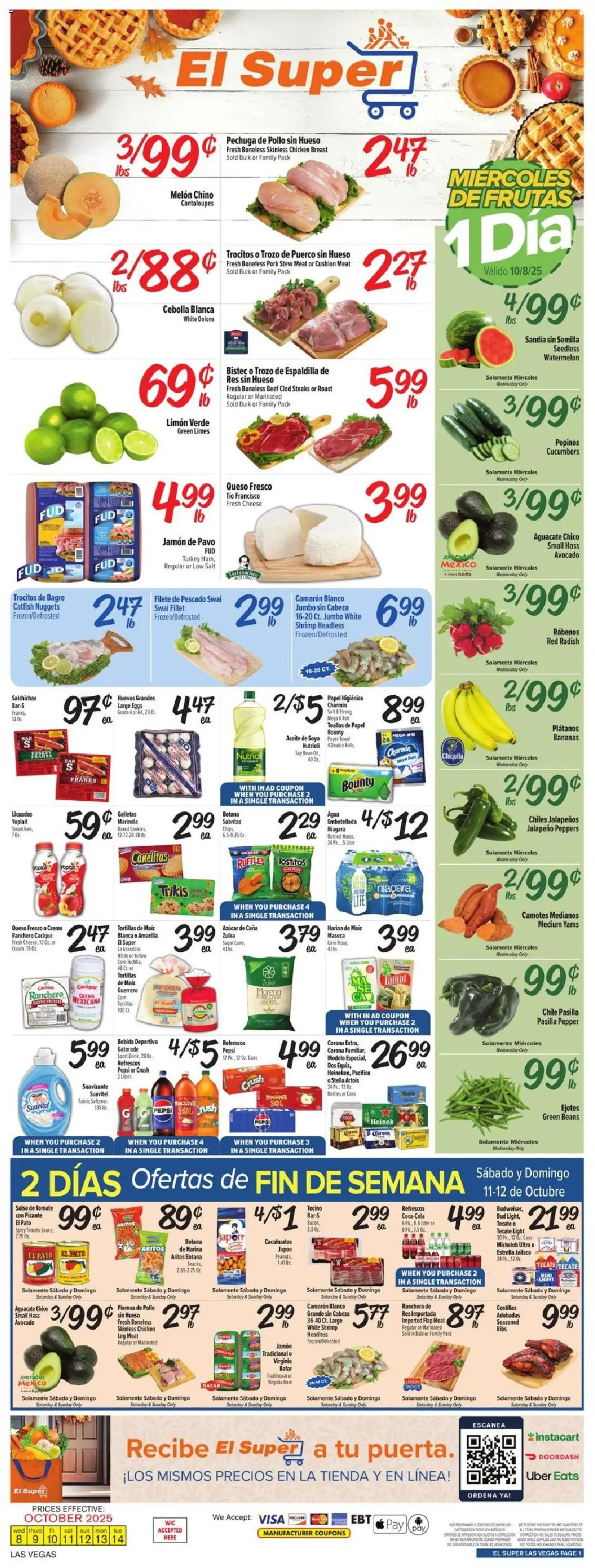 El Super Weekly Ad from 10/08/2025 - Flyer - Page number 1