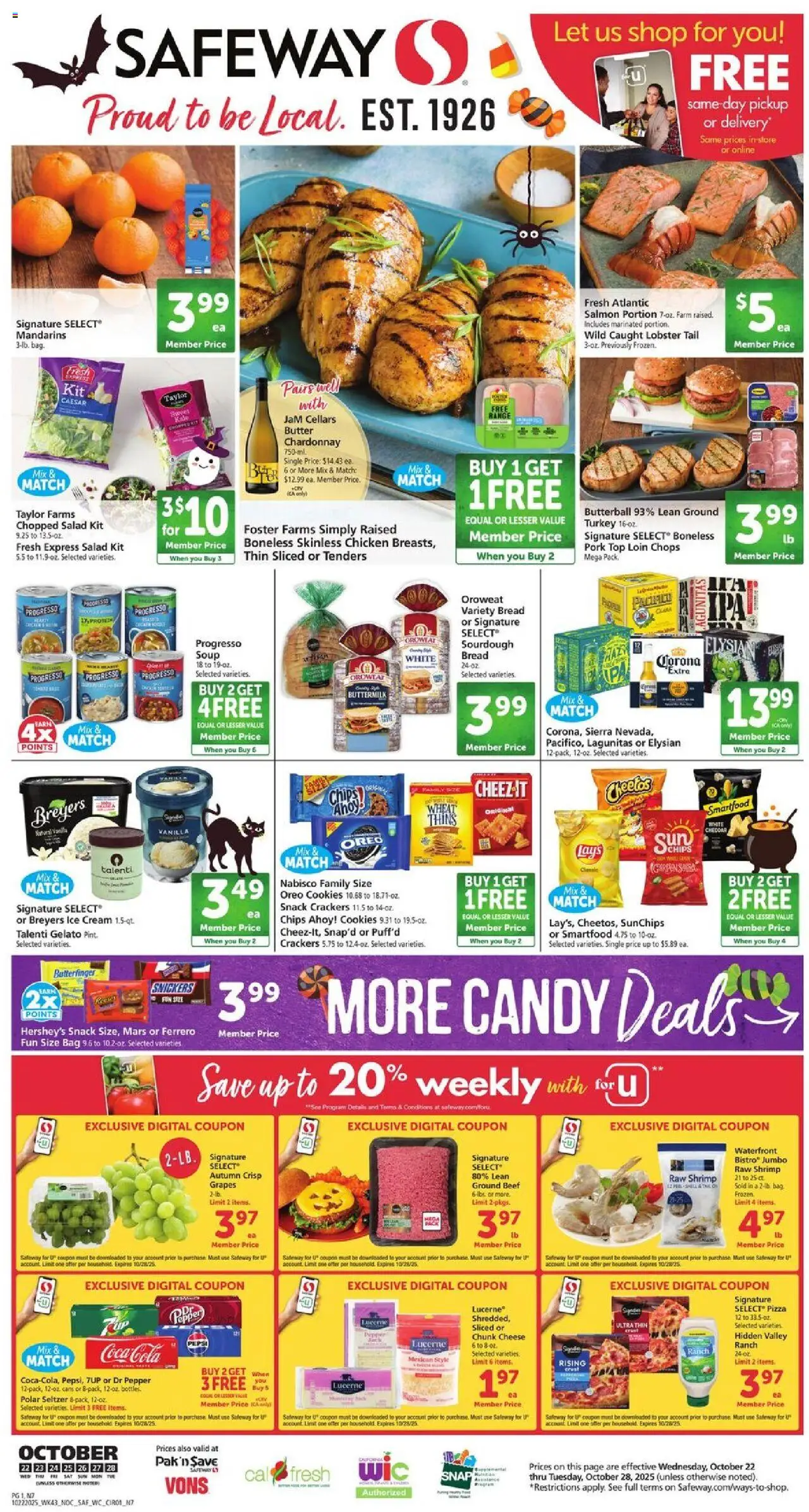 Safeway Weekly Ad from 10/22/2025 - Flyer - Page number 1