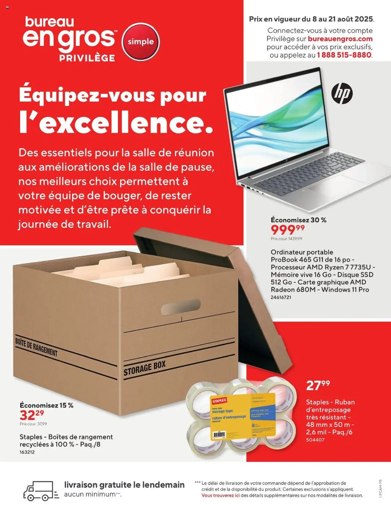Staples flyer valid from Aug 08, 2025 - page number 1