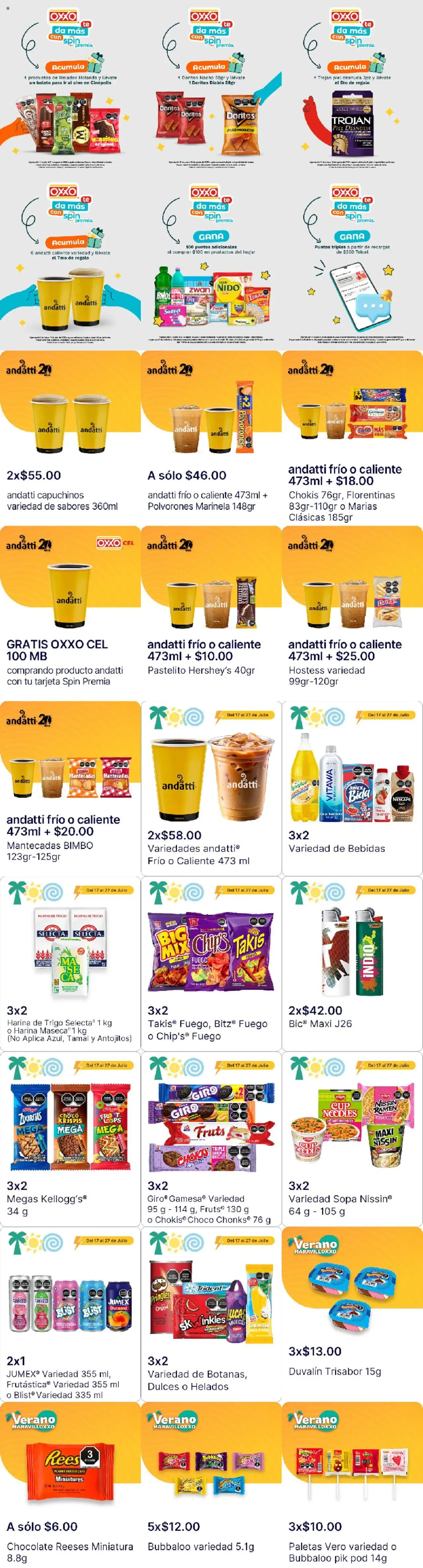 Folleto OXXO y sus promociones válidas desde el 17/07/2025 - Número de página 1